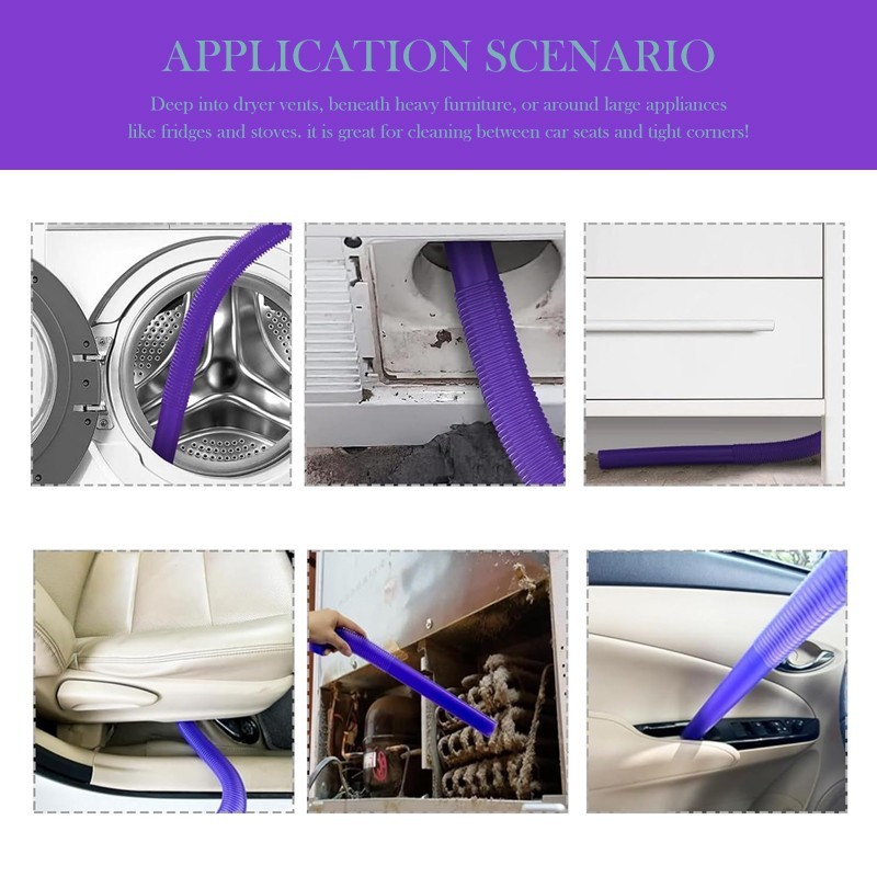 Purple/grey extension hose for Dyson V15 V8 V7 V10 V11 V6 vacuum cleaners
