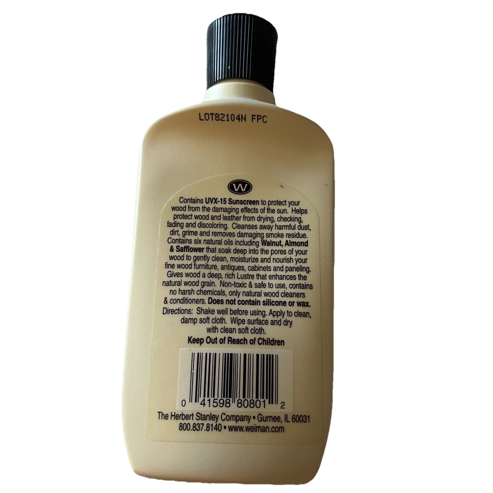 Weiman Furniture Cream Cleaner Country Fresh Scent Discontinued UVX 15