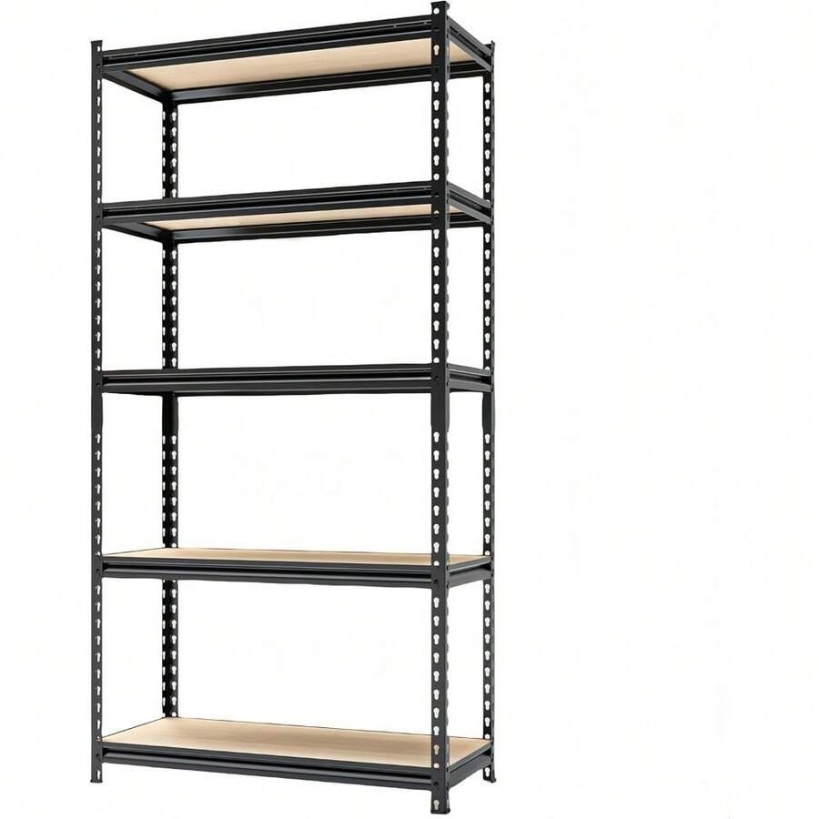 5 Tier Heavy Duty Metal Garage Shelving Unit Adjustable Storage Rack