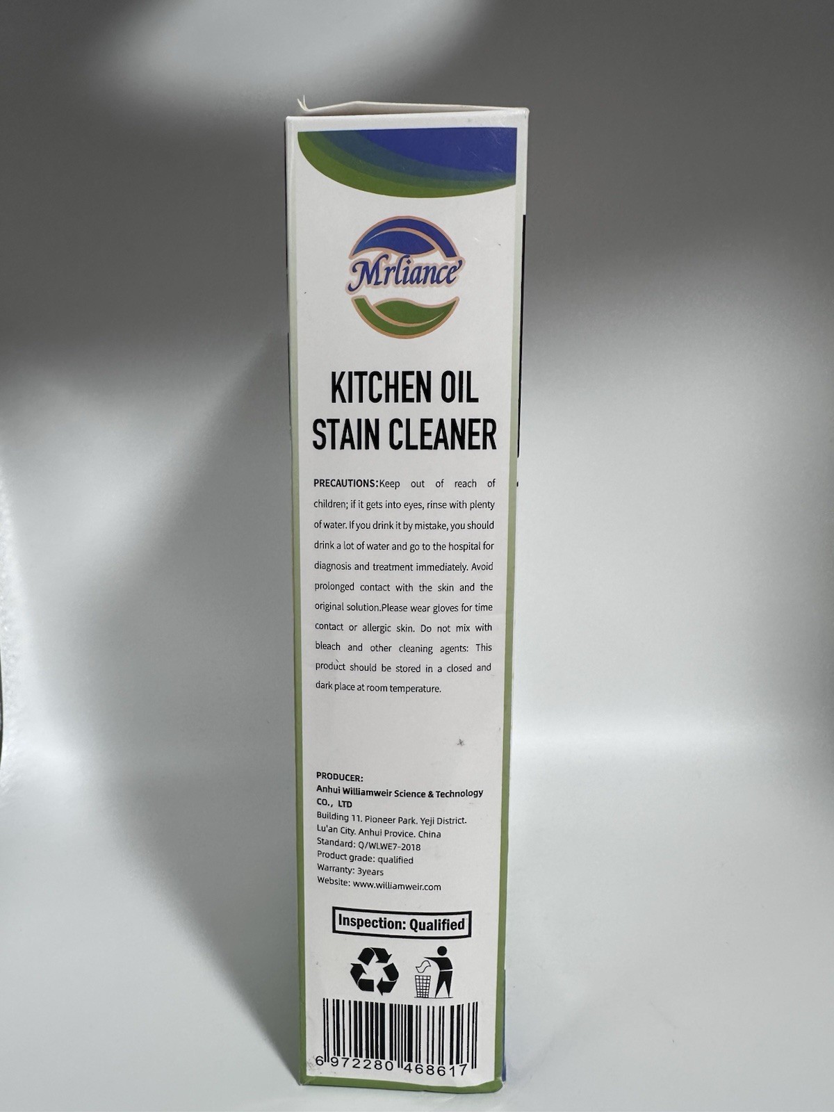 500ml Mrliance Kitchen Oil Stain Cleaner 2X Cleaning Power 500ml
