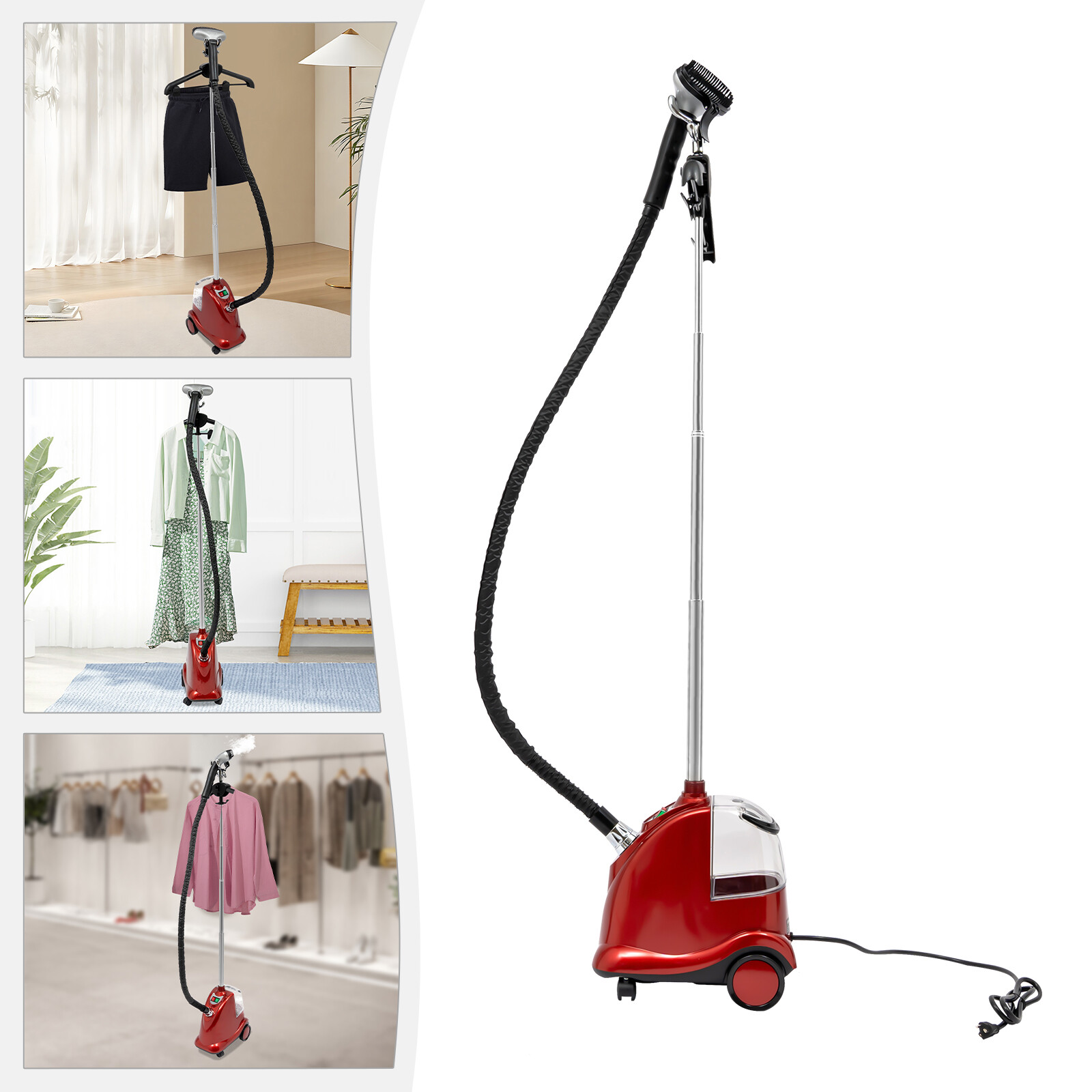 Standing Clothes Steamer, Fast Wrinkle Remover with Adjustable Height