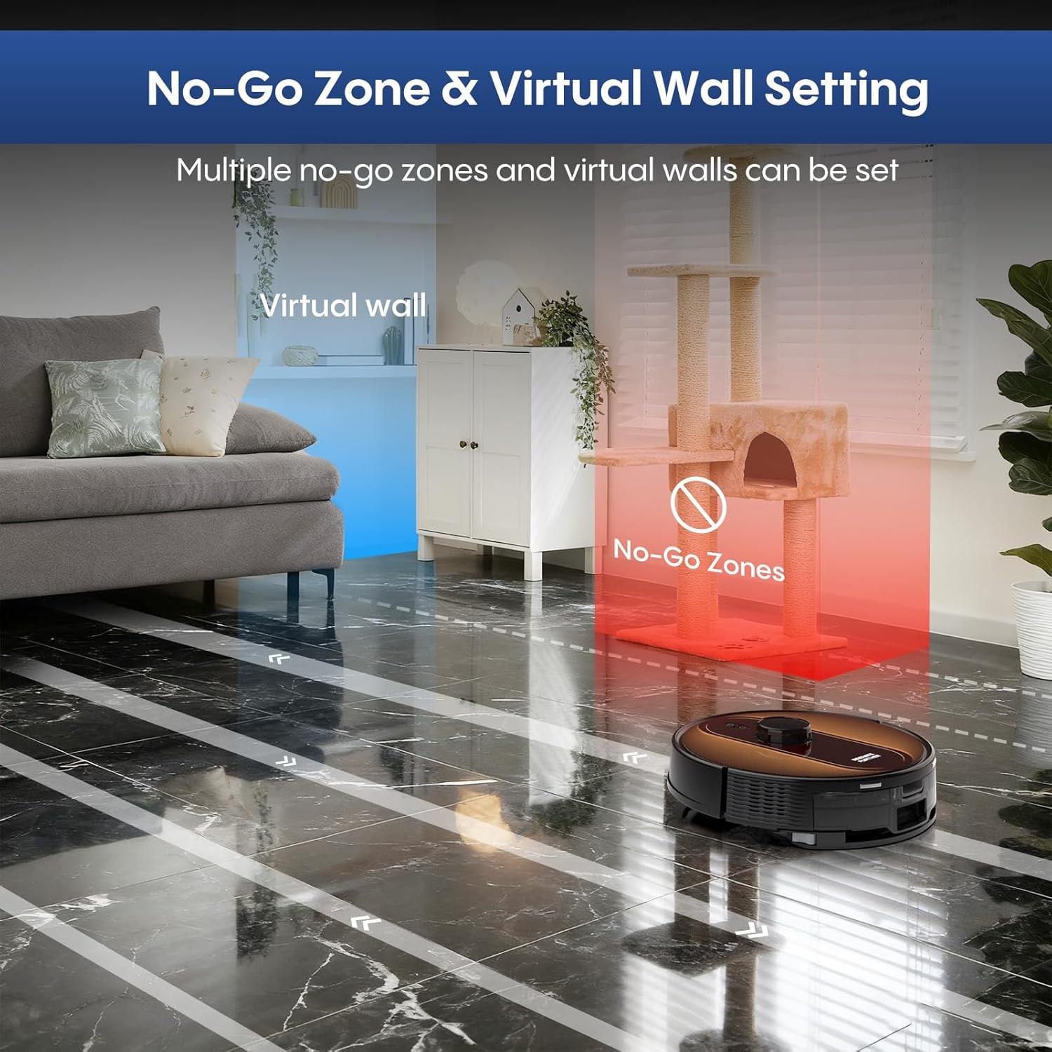 H6 Robot Robotic Vacuum and Mop w/ Mapping LIDAR Navigation ~ Alexa/APP Control