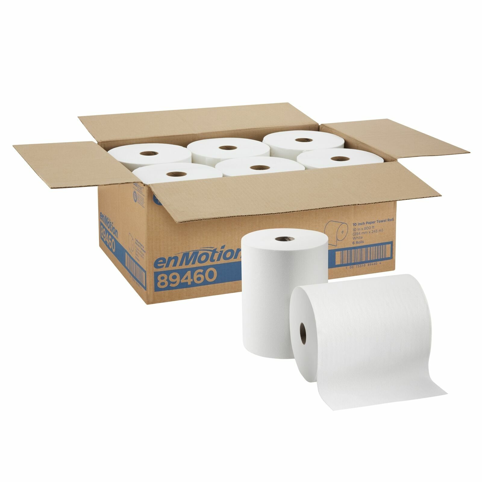 Georgia Pacific enMotion 89460 Paper Towel Roll 10″ x 800′ White 1 Ply 6 Ct