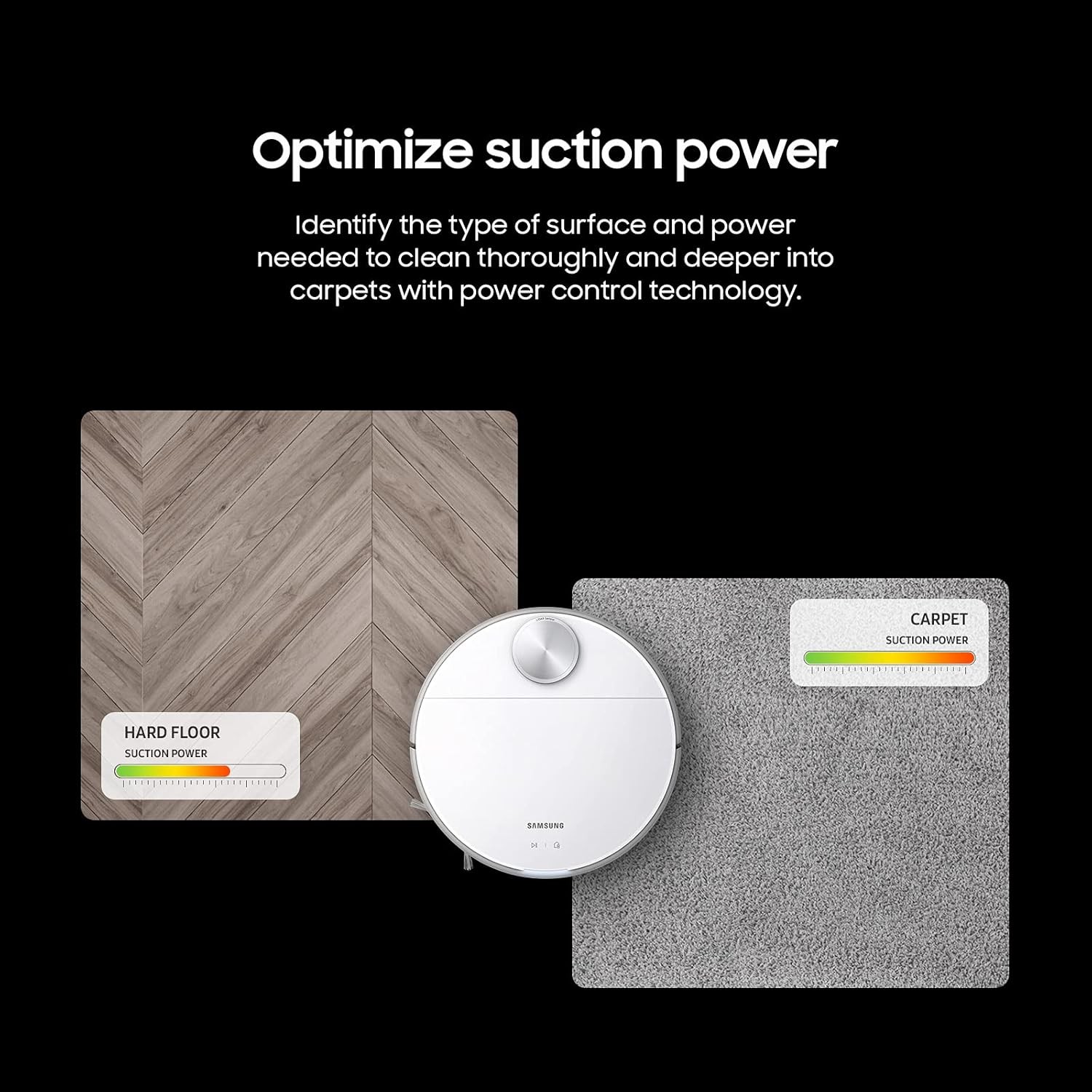 Samsung VR30T85513W/AA Jet Bot+ Robot Vacuum with Clean Station, White