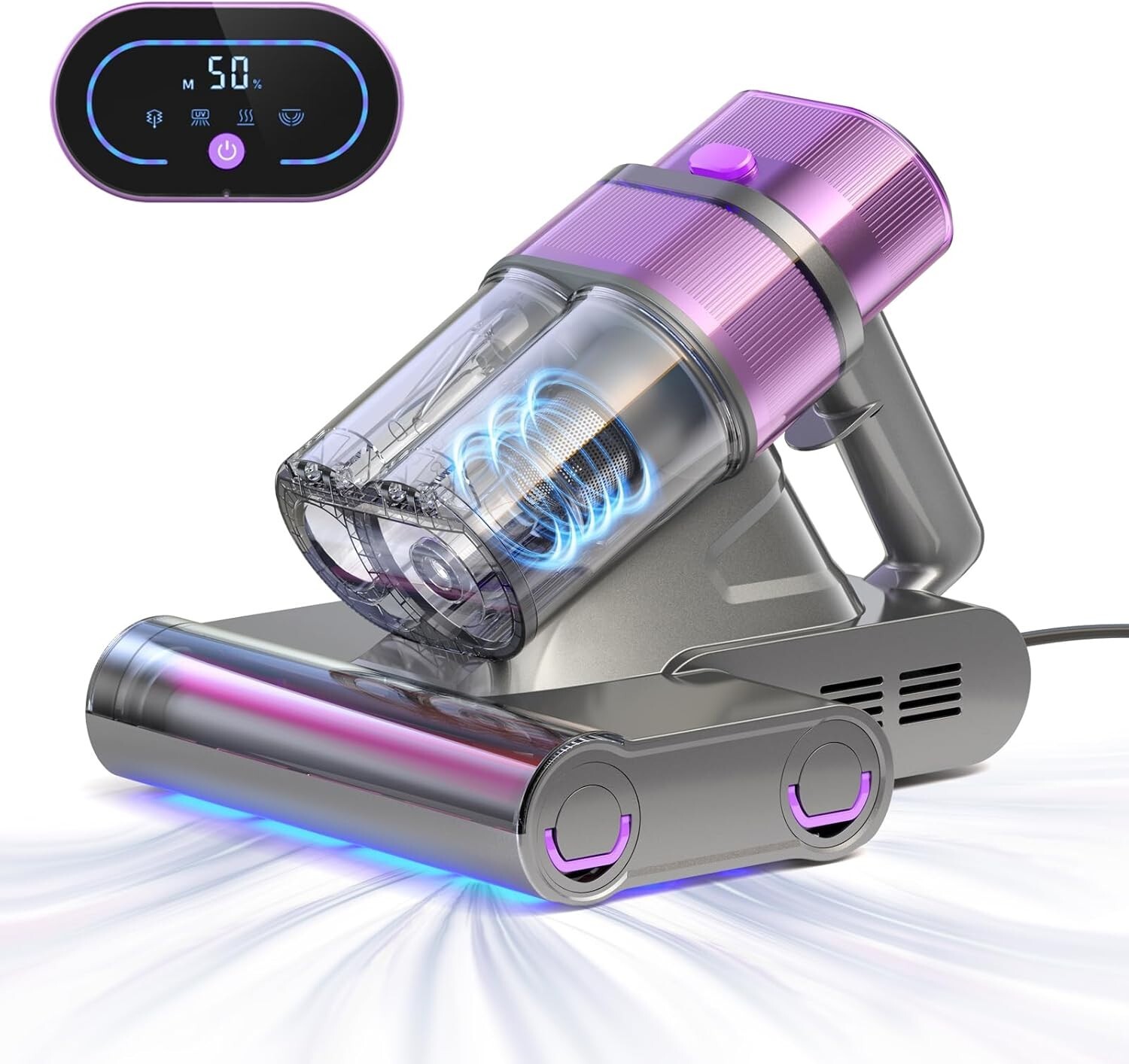Mattress Vacuum Cleaner with Dust Sensor, 500W 16Kpa Bed Vacuum Cleaner with …