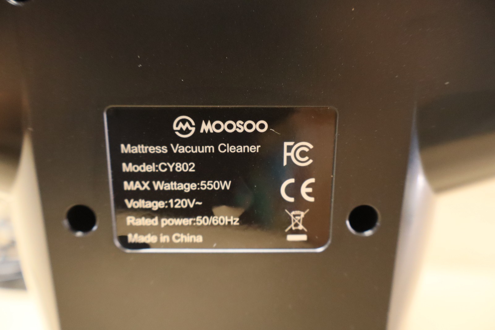 MOOSOO Handheld Mattress Vacuum Cleaner, 16Kpa Bed Vacuum, 600ML Ultrasonic