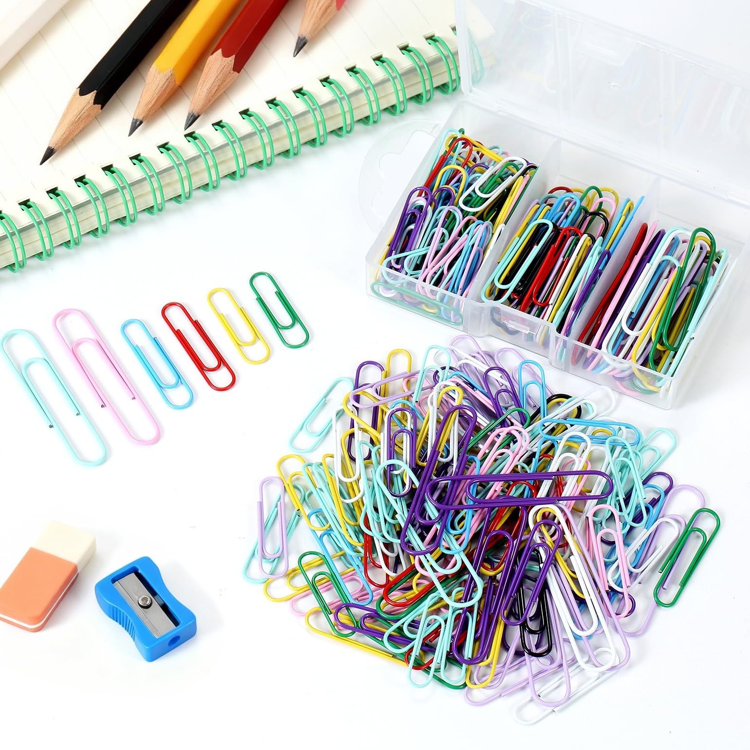 Paper Clips, 110Pcs Colored 2 inches, 1.3 1.1 Multi-colored