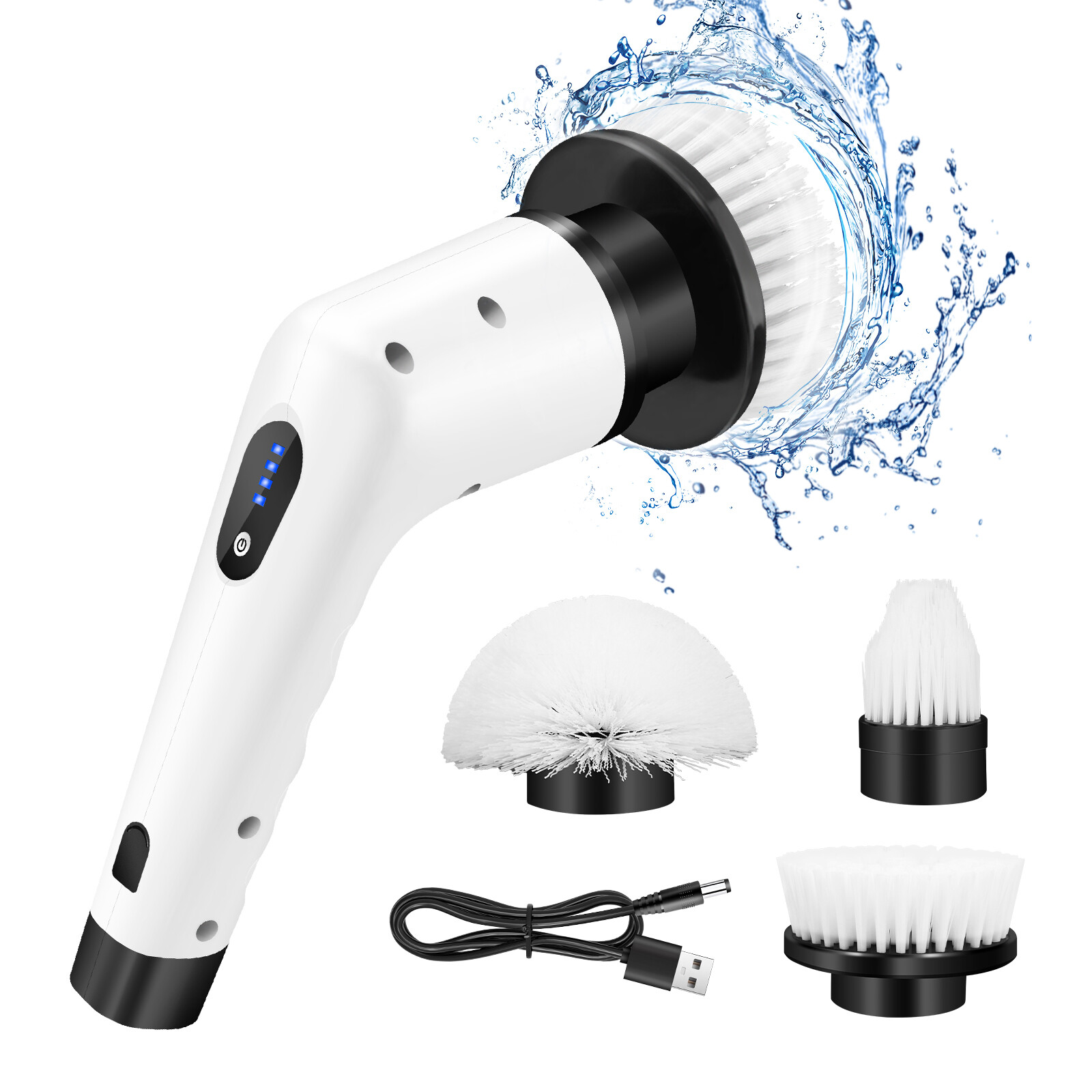 3 in 1 Electric Cleaning Brush Handheld Kitchen Cleaner Cordless Spin Scrubber