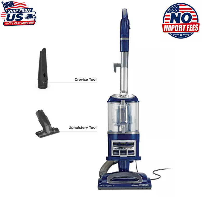Shark Navigator Lift-Away Deluxe Upright Vacuum NV360 9.5″ Cleaning Path Blue