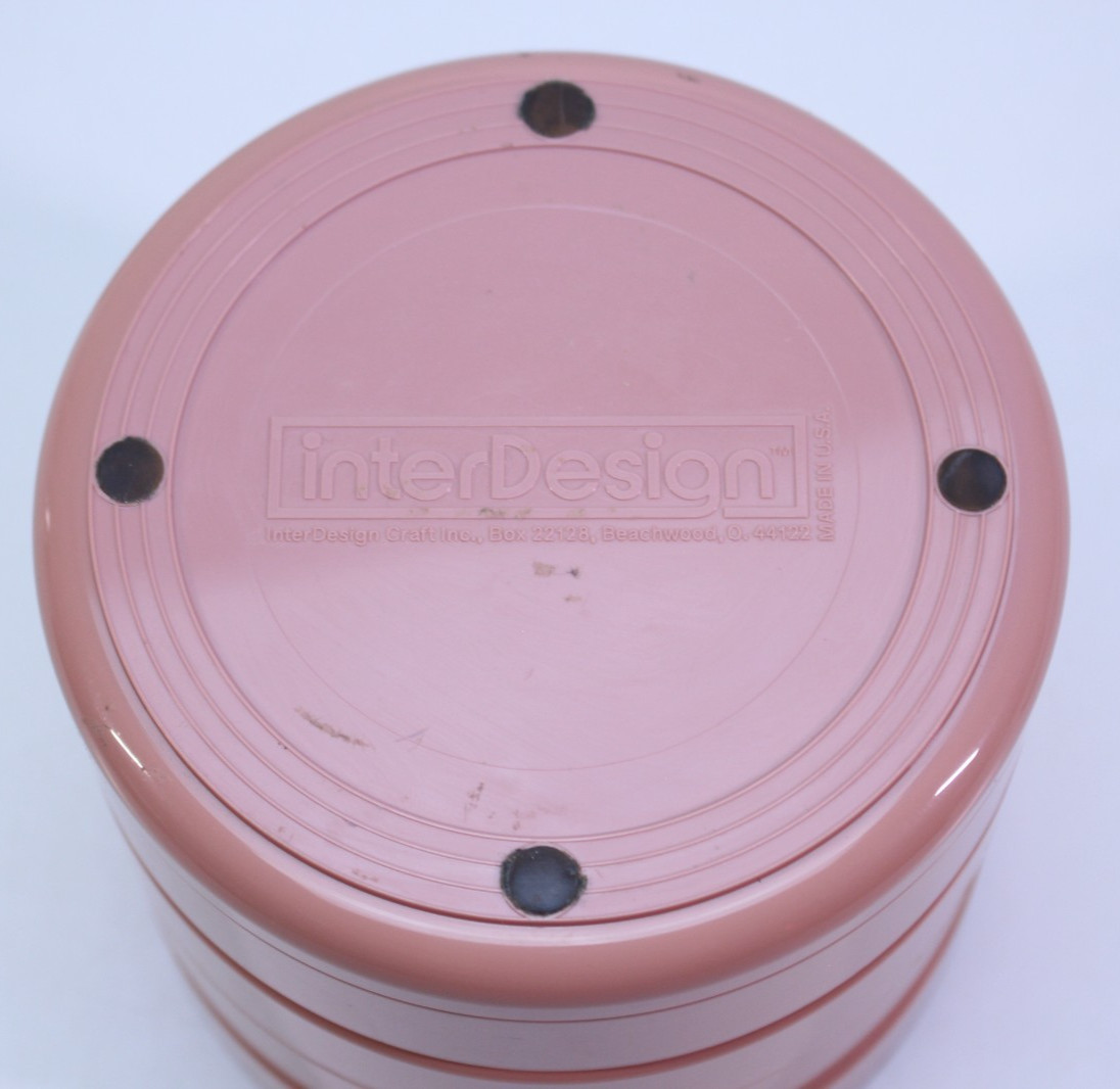 VTG InterDesign Swivel Organizer Mauve 4 Tier USA Circular Container Pink Auth.