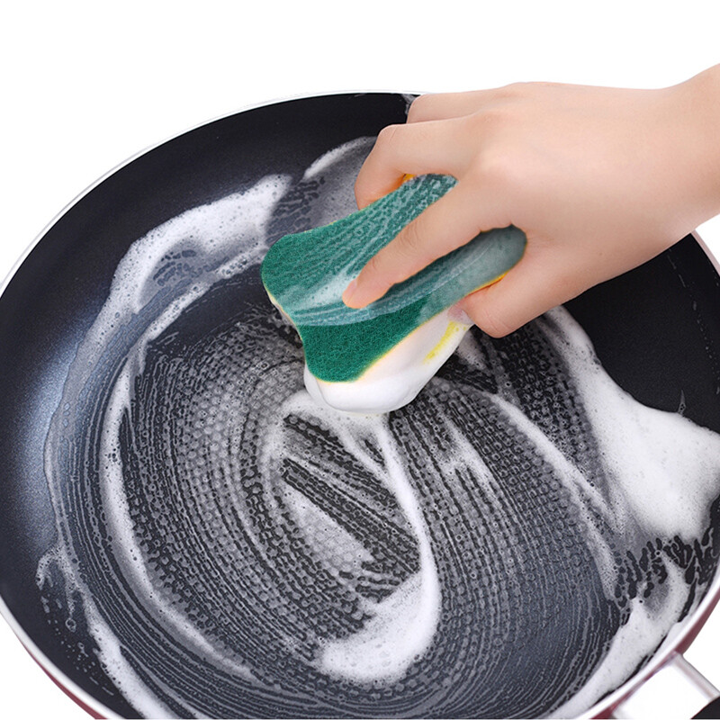 24pcs Dish Washing Sponge Scouring Pad Lot Scrubber Brush Kitchen Cleaning Tools