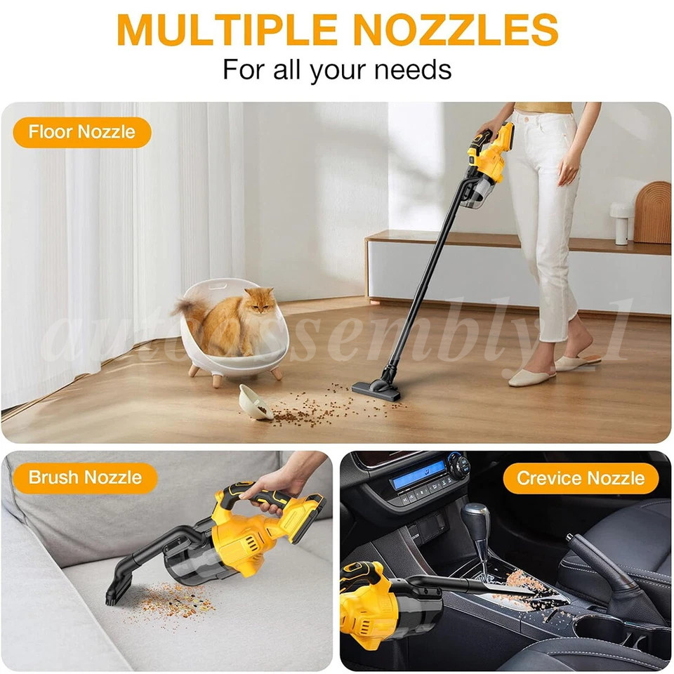 500W Cordless Handheld Vacuum Cleaner Portable Home Car Auto Wireless W/ Battery