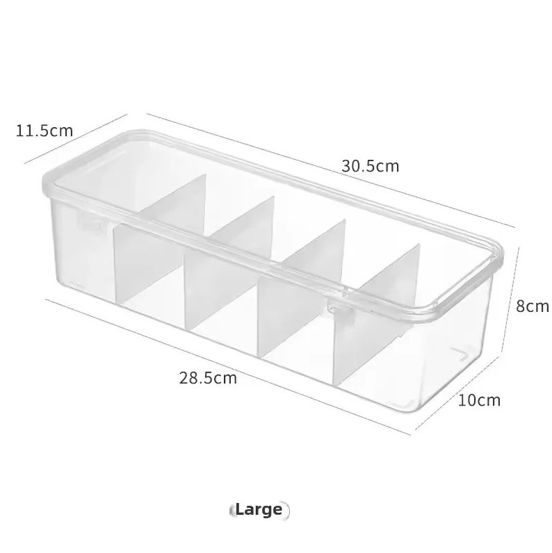 1 pc Transparent Cable Storage Box with Lid Dust-Proof Compartment Organizer