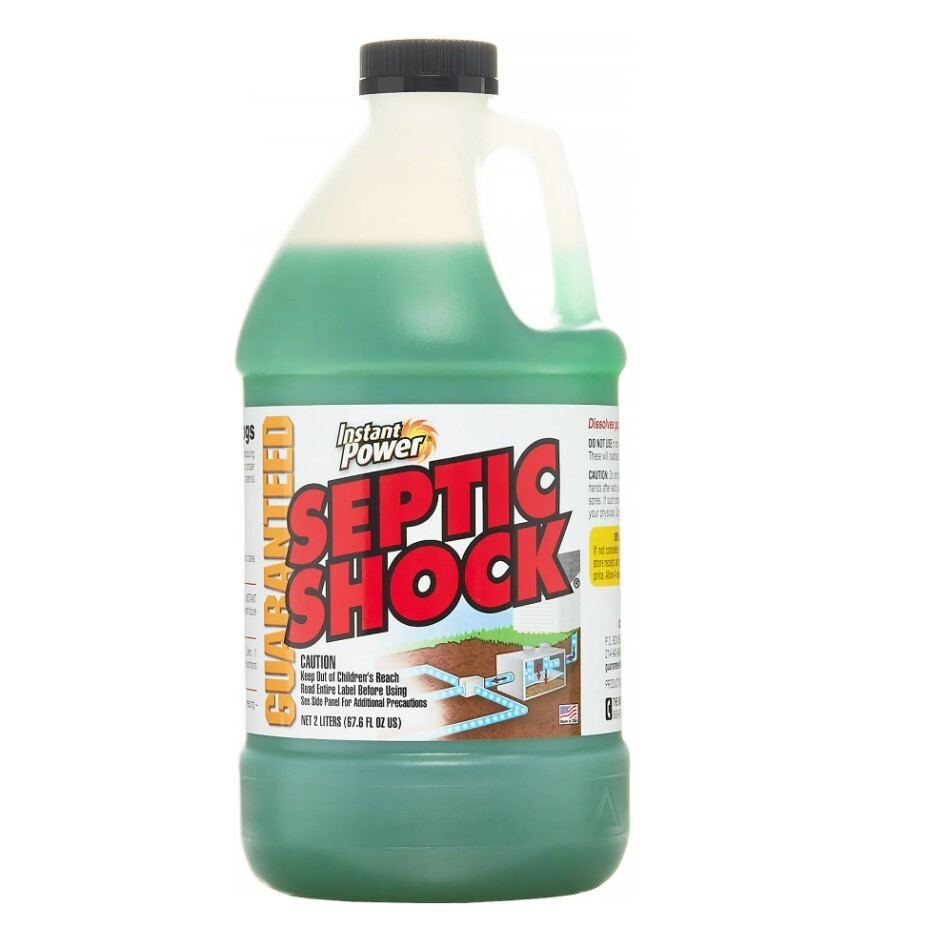 Instant Power Septic Shock, 67.6 fl oz (2 Liter), Super Charged for Clogged Sept