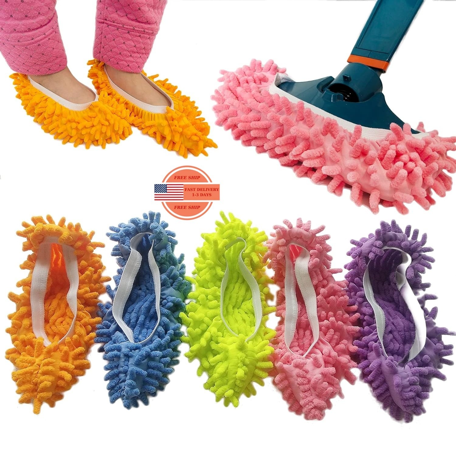 10 pares de mopas y cubrezapatos, calcetines de microfibra lavables multifunción