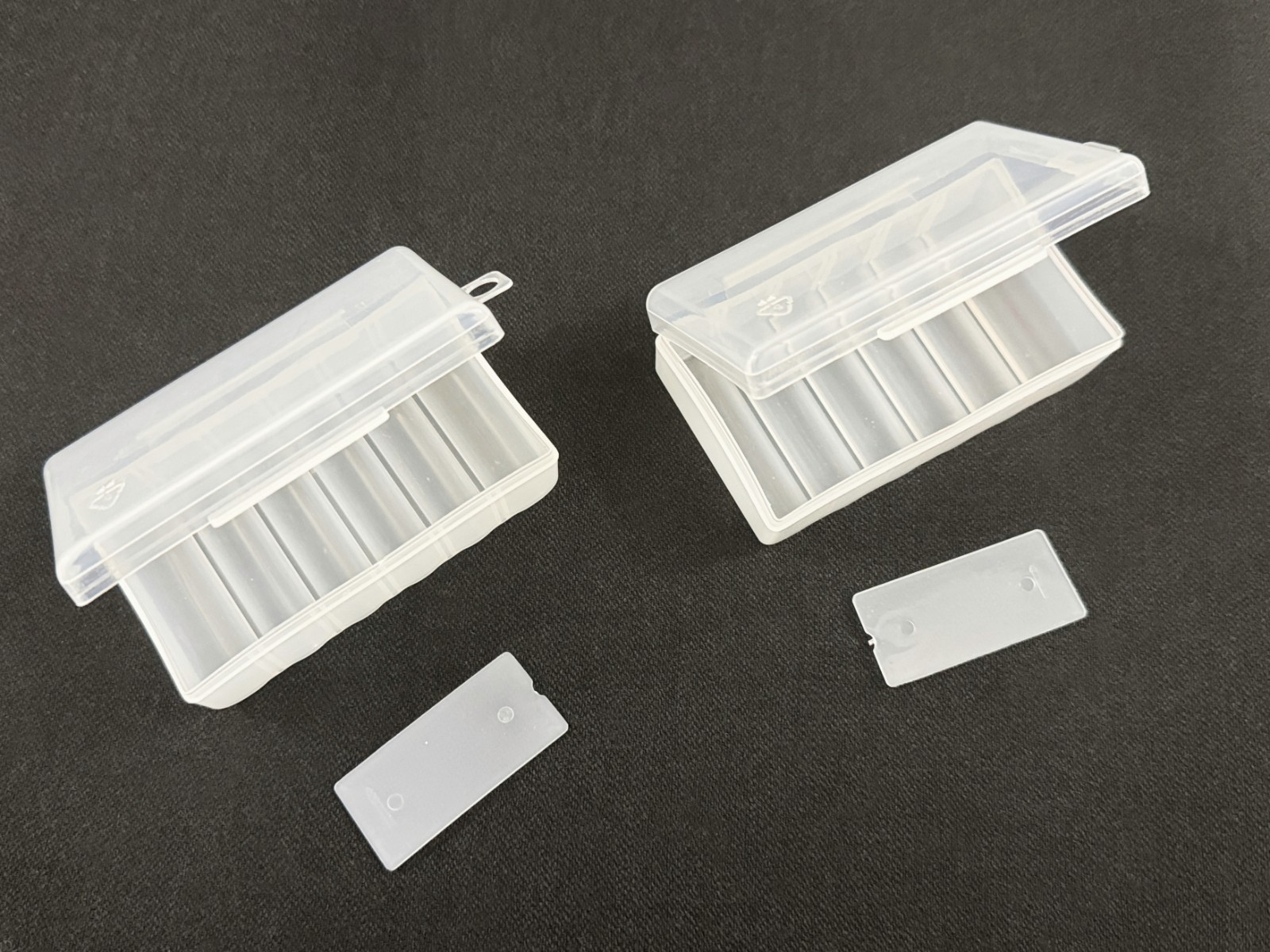 Double AA Battery Storage Box Case Holder in Clearview Color 12 Slot, 2QTY Set