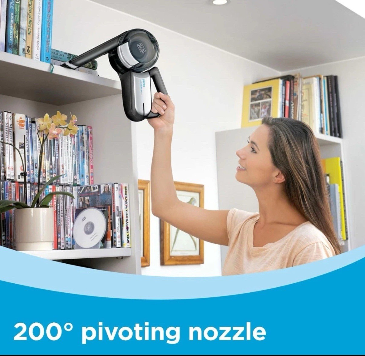 BLACK+DECKER 20V Max Pivot Cordless Handheld Vacuum w/ Pivoting Nozzle BDH2000PL
