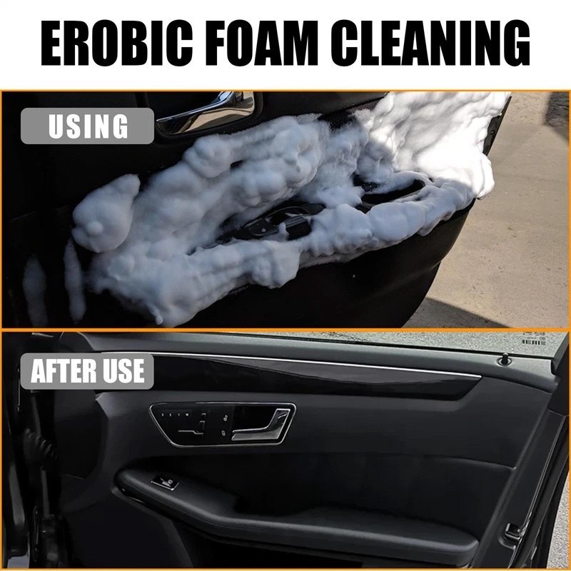 2X 4-in-1 Multi-Enzyme Foam Cleaner, All-Purpose Spray 10oz with Sponge & Towel