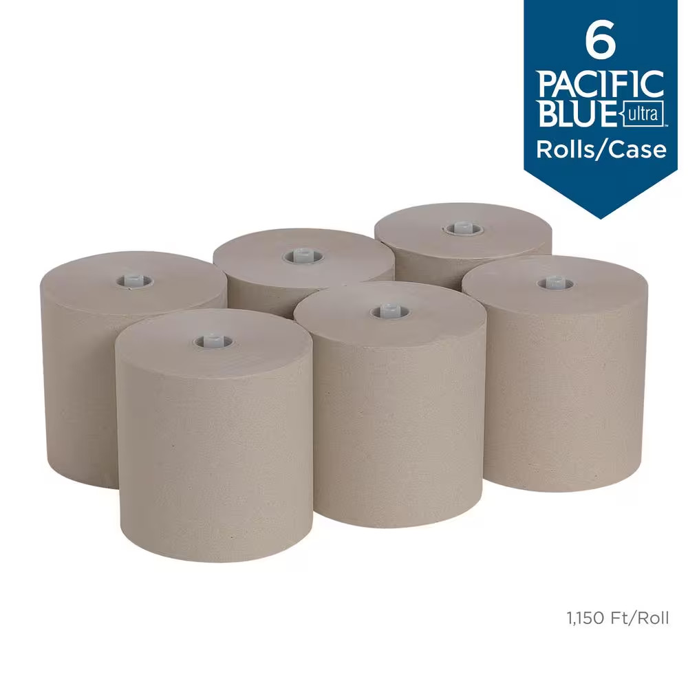1150 Ft. L Brown 100% Recycled Paper Towel Roll (6-Rolls per Pack)