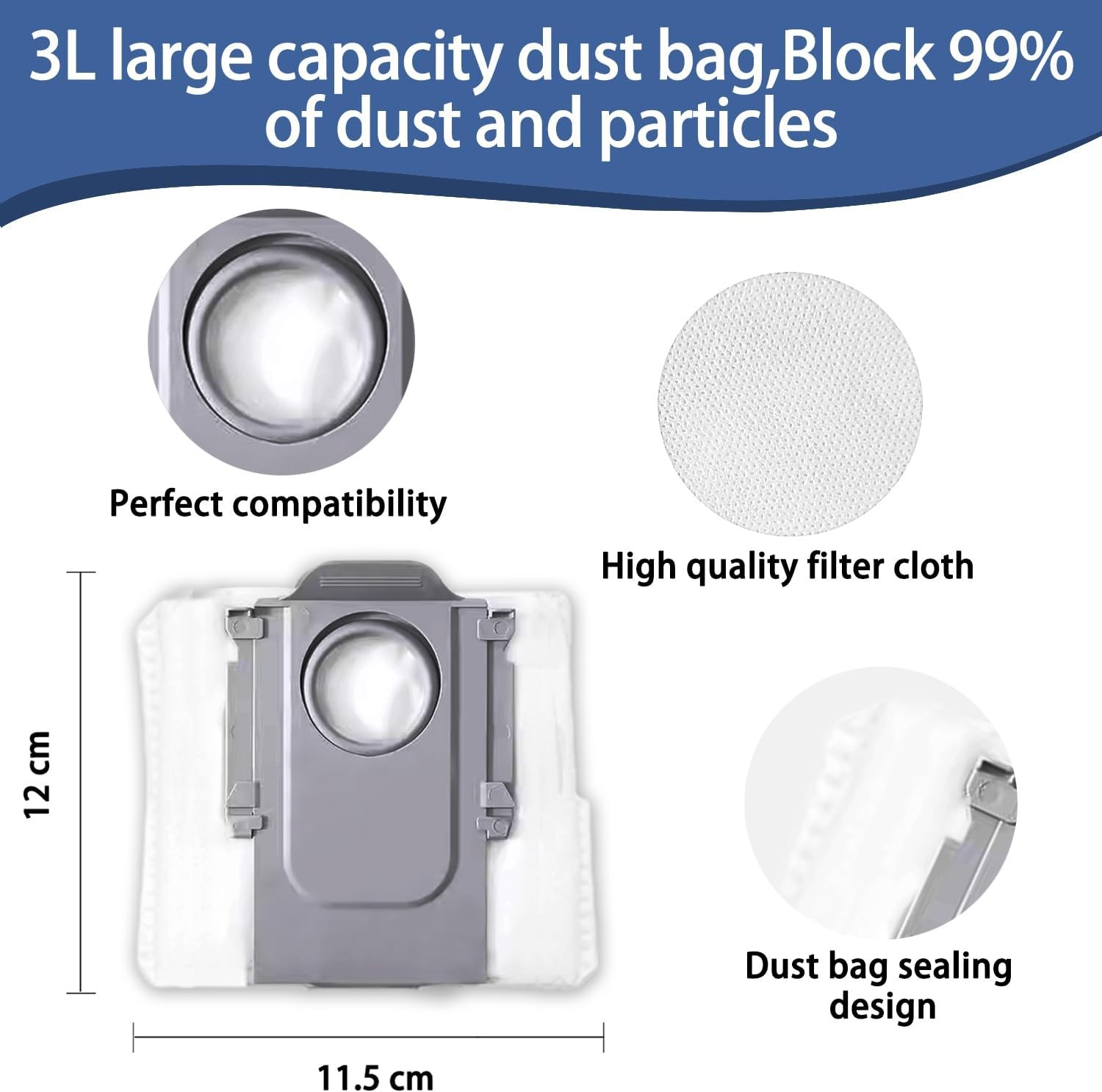 Replacement Accessories kit Compatible with Roborock QV 35A / QR 798 Vacuum C…