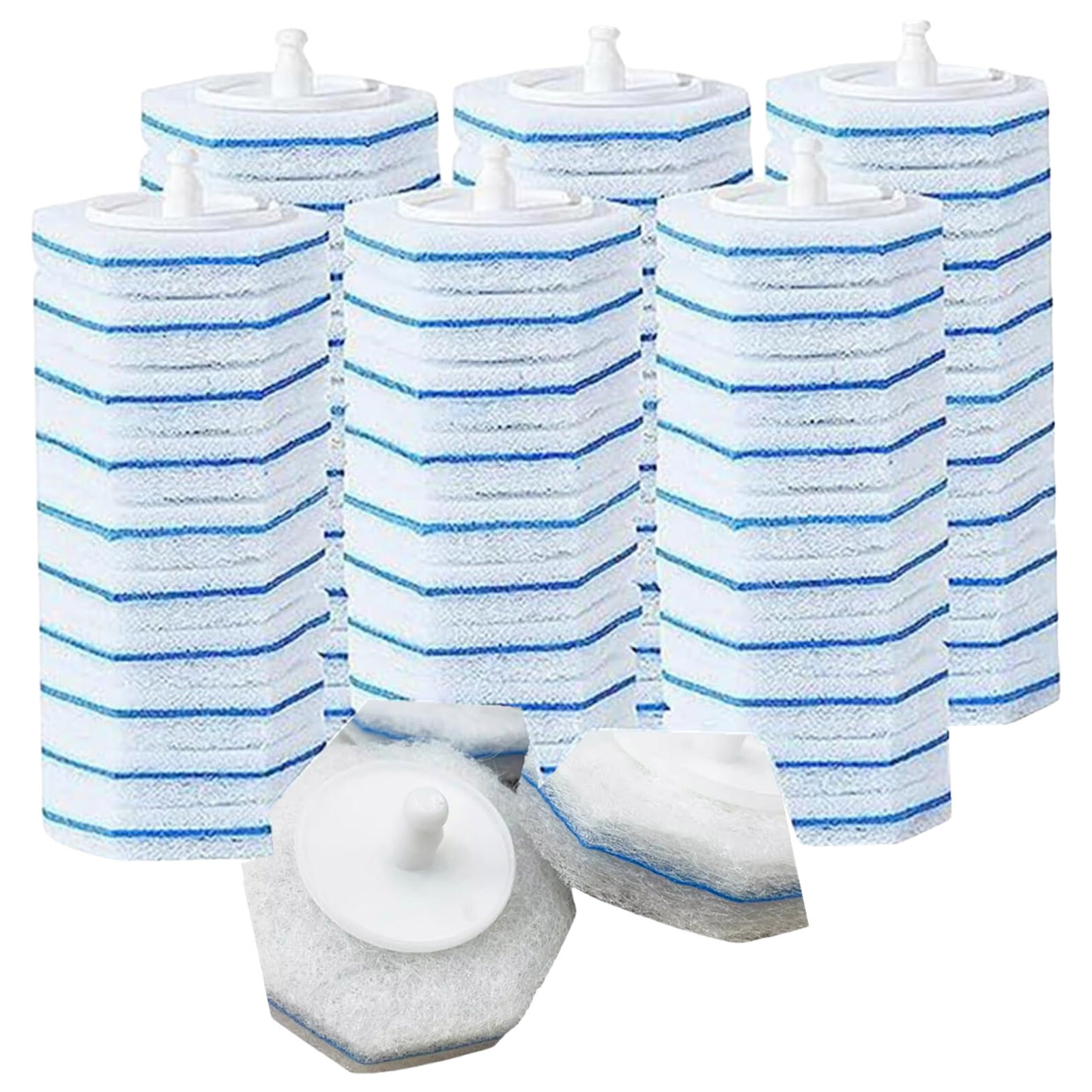 50PCS Cleaner Wand Refills Disposable Toilet Brush Heads For Cleaning Wand