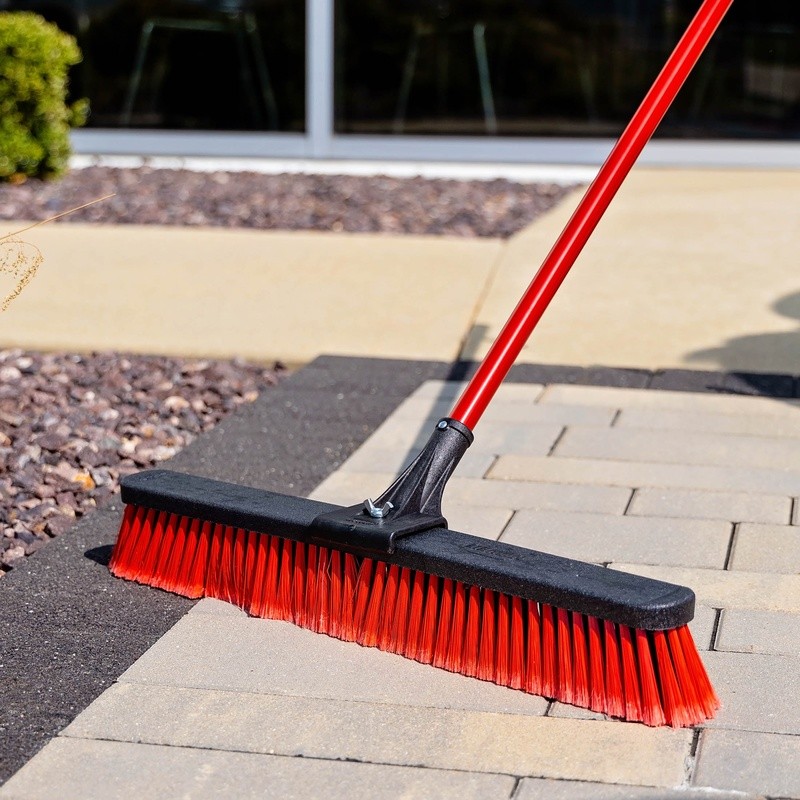 Heavy Duty 24 Inch Multi-Surface Push Broom Commercial & Residential Use
