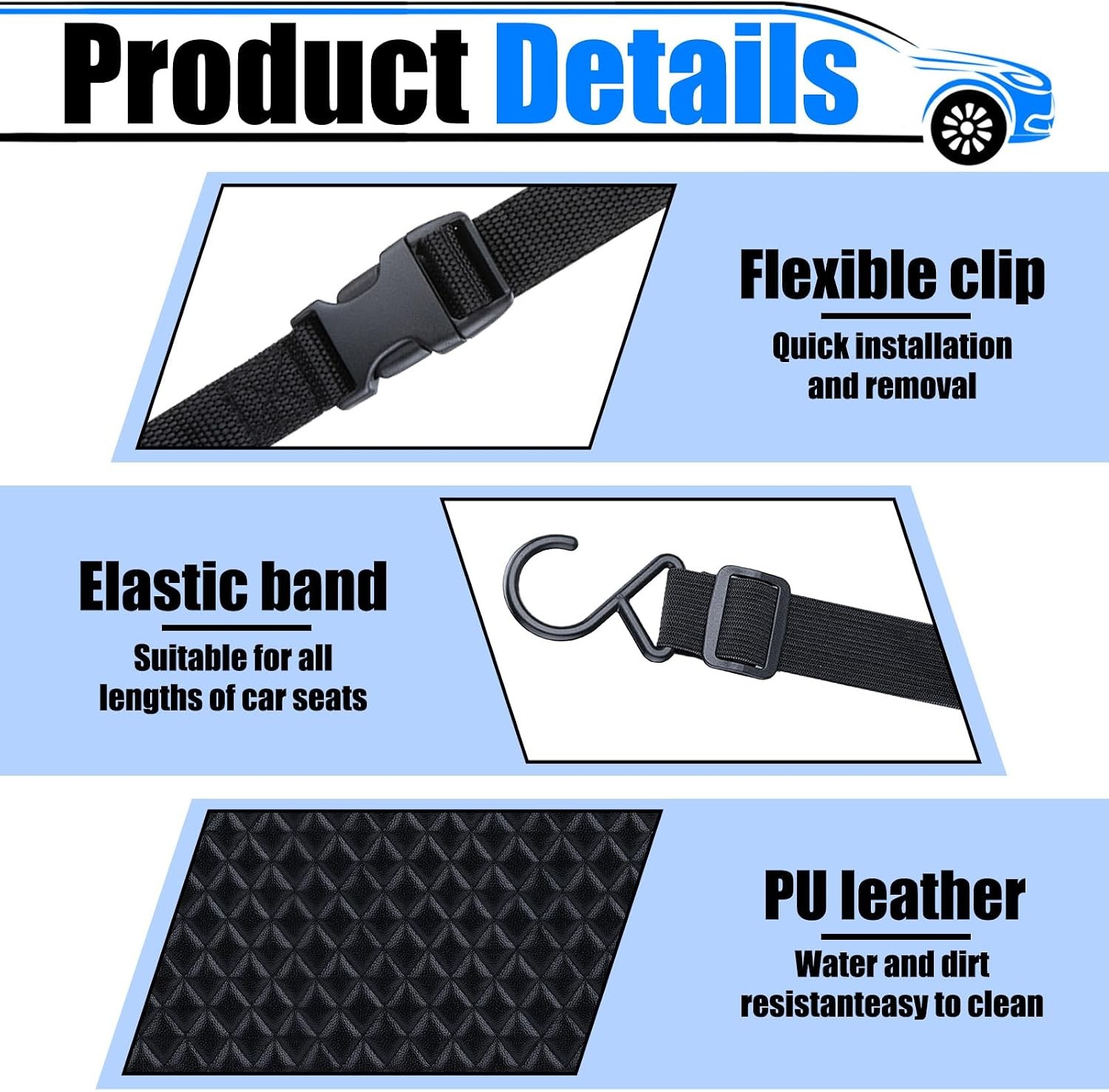 Car Purse Holder Between Seats, Leather Auto Front Seat Handbag Organizer