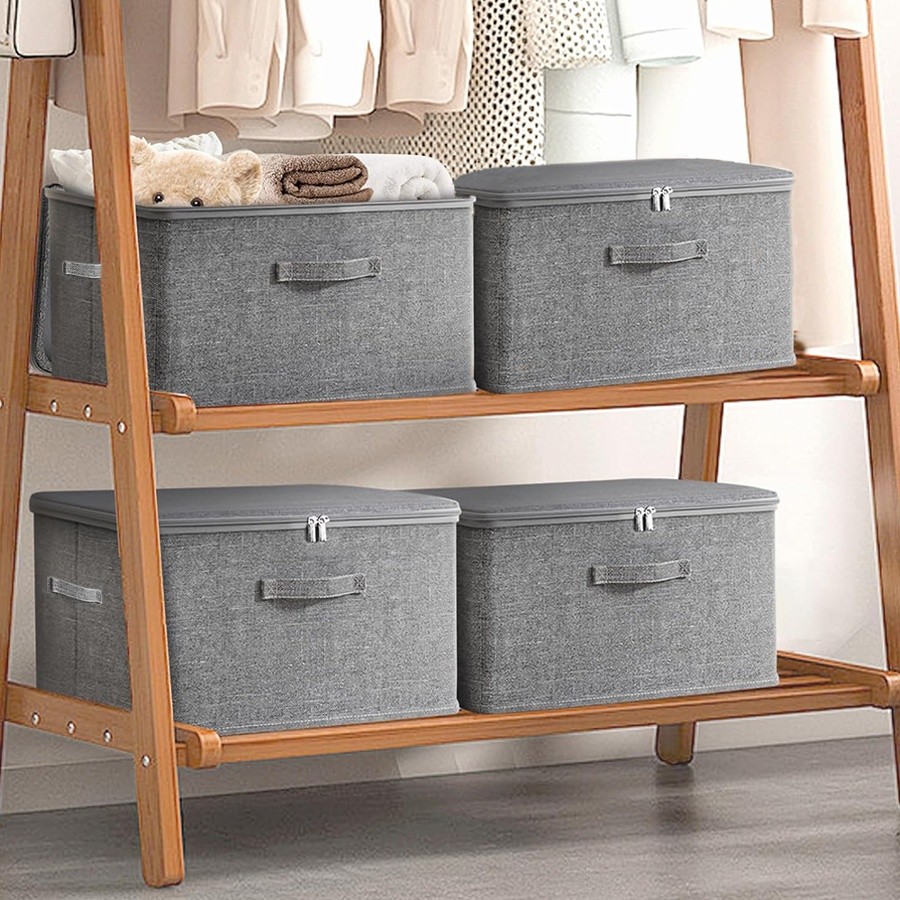 4pcs, Extra-large Foldable Cationic Storage Box, Waterproof Storage