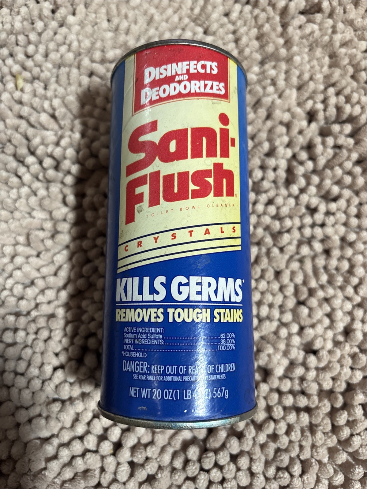 1X Sani-Flush Crystals Toilet Bowl Cleaner 20oz NEW RARE 1994