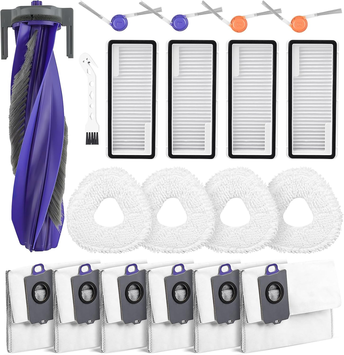 20 Pcs Accessories Kit for Narwal Freo Z10 Ultra/Narwal Freo Z10 Robot Vacuum Cl