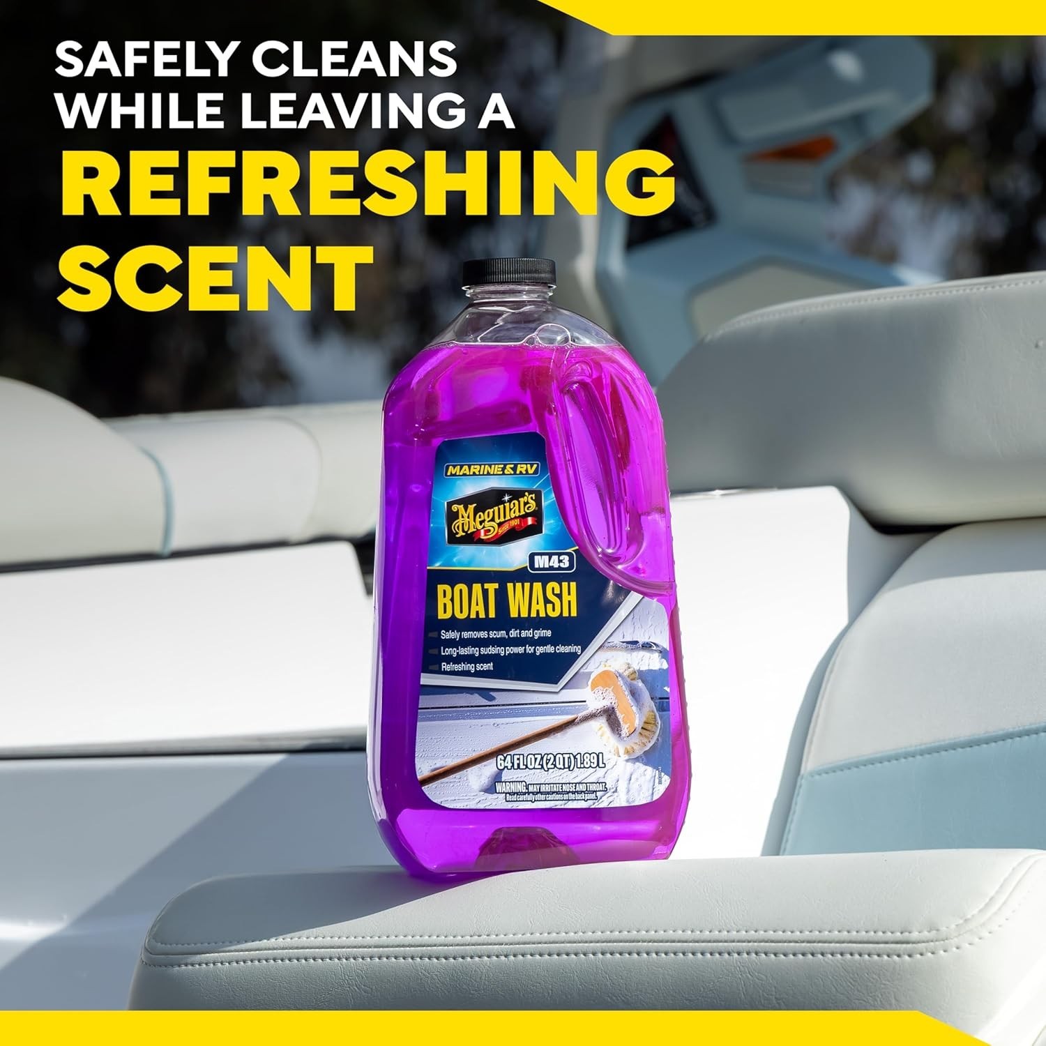 Meguiar’s M43 Marine/RV Boat Wash, pH-Balanced Boat/RV Wash for Protecting Fi…