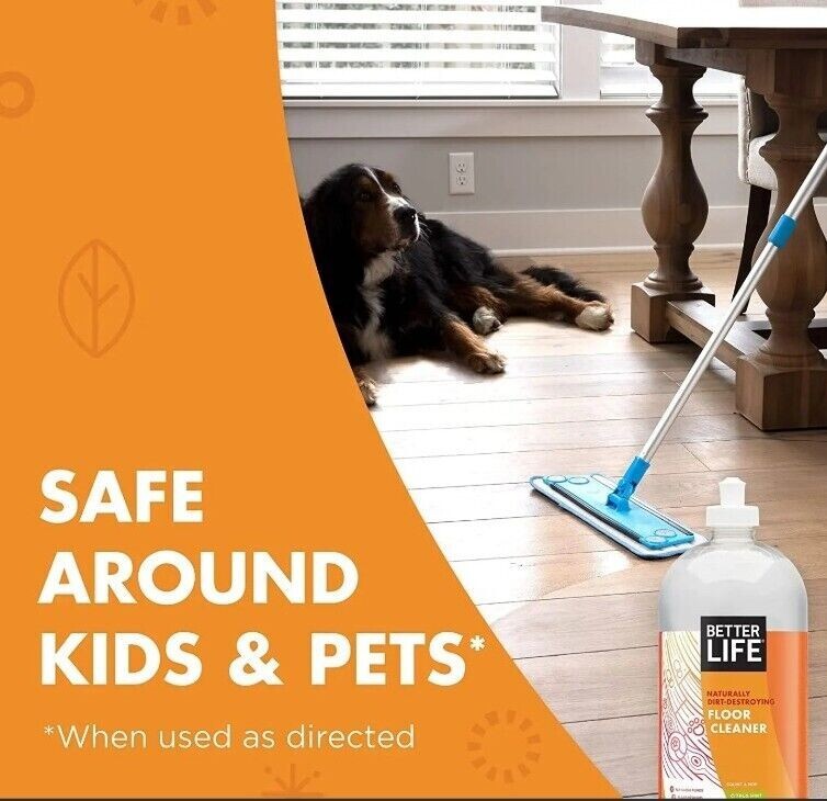Better Life Natural Floor Cleaner, Citrus Mint, 32 Fl Oz (Pack of 2)