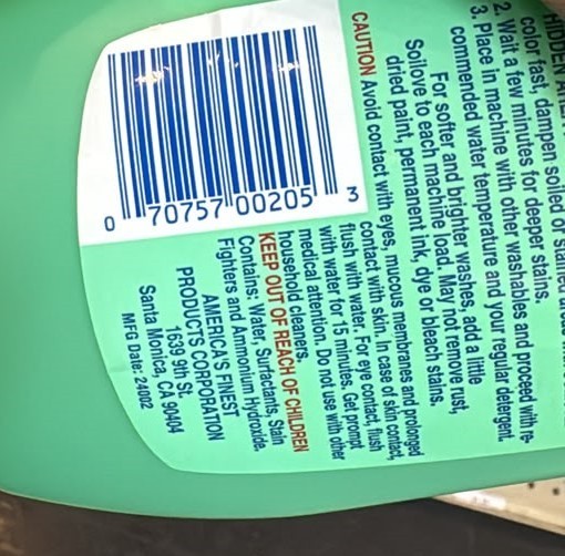 Laundry Soil & Stain Remover Liquid-Pack Of 2 (16 fl oz-473 mL Each)