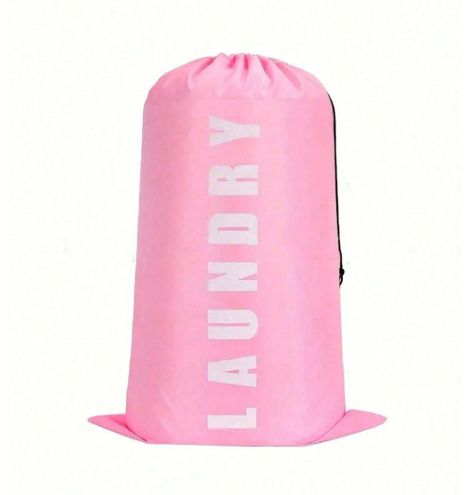 1pc Extra‑Large Drawstring Laundry Bag – Heavy‑Duty, Washable Dorm & Travel-NEW