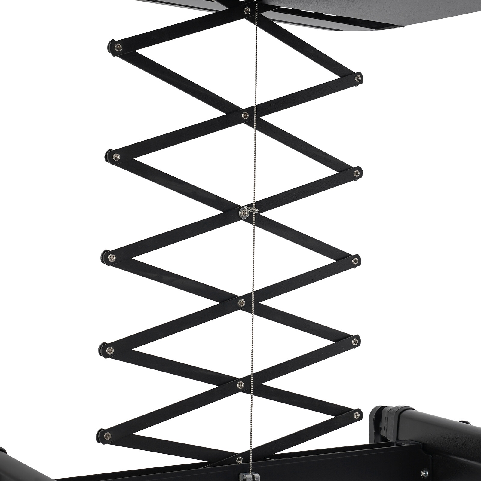 Electric Retractable Airing Rack Clothes Drying Rack W/ Remote Control & Light