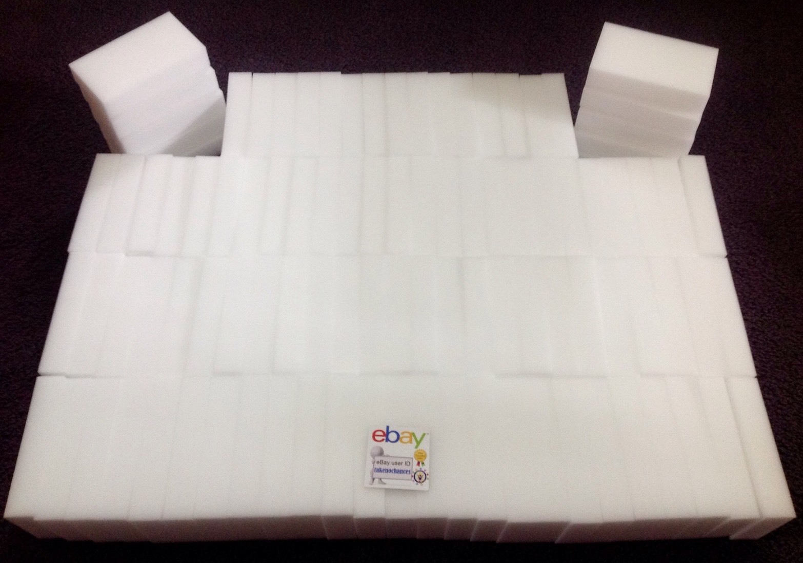 100 Melamine Sponge Eraser BULK PACK PREMIUM GRADE 3/4″ Works like Magic!