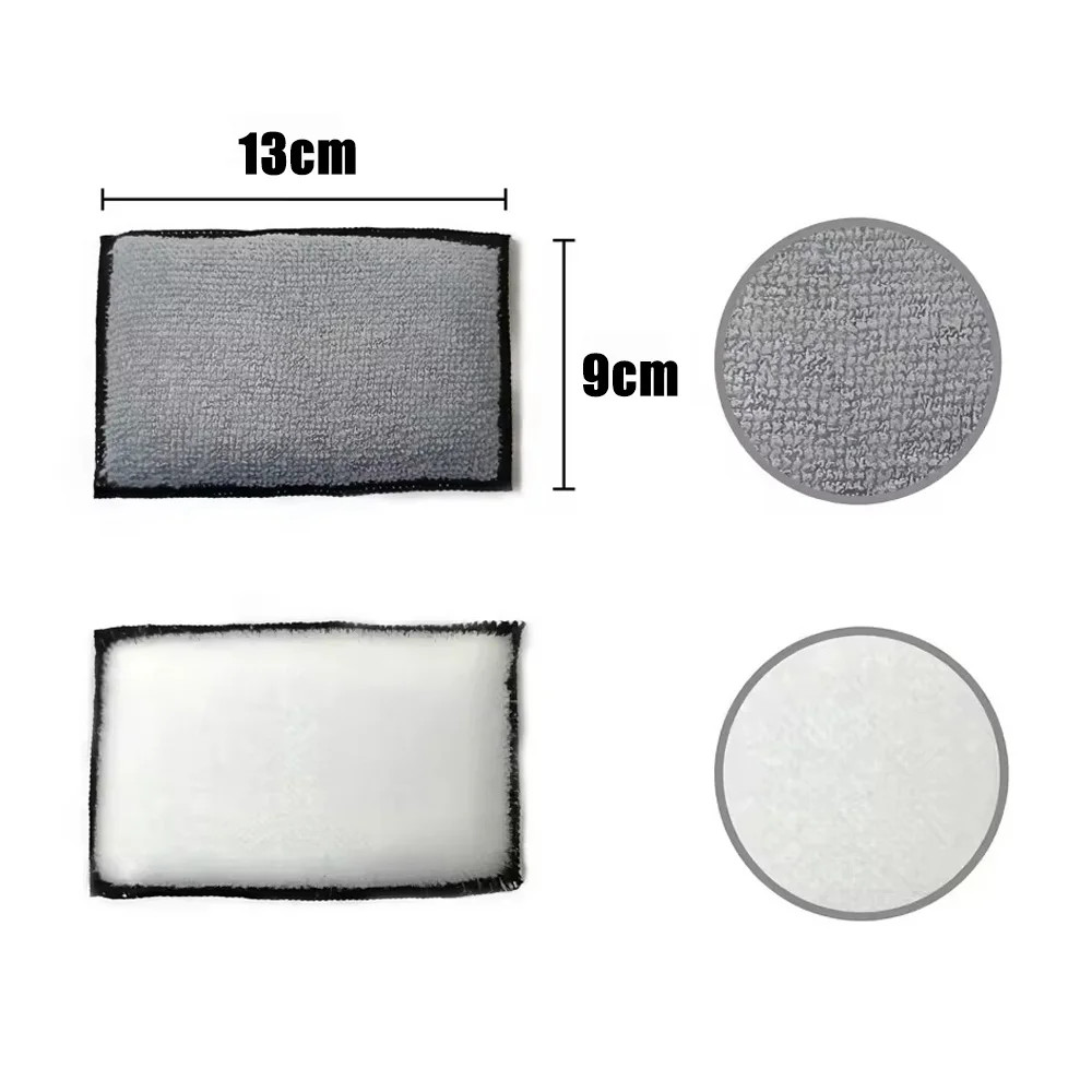 Dual-Sided Microfiber Scrubbing Sponge for Car Leather Cleaning and Detailing
