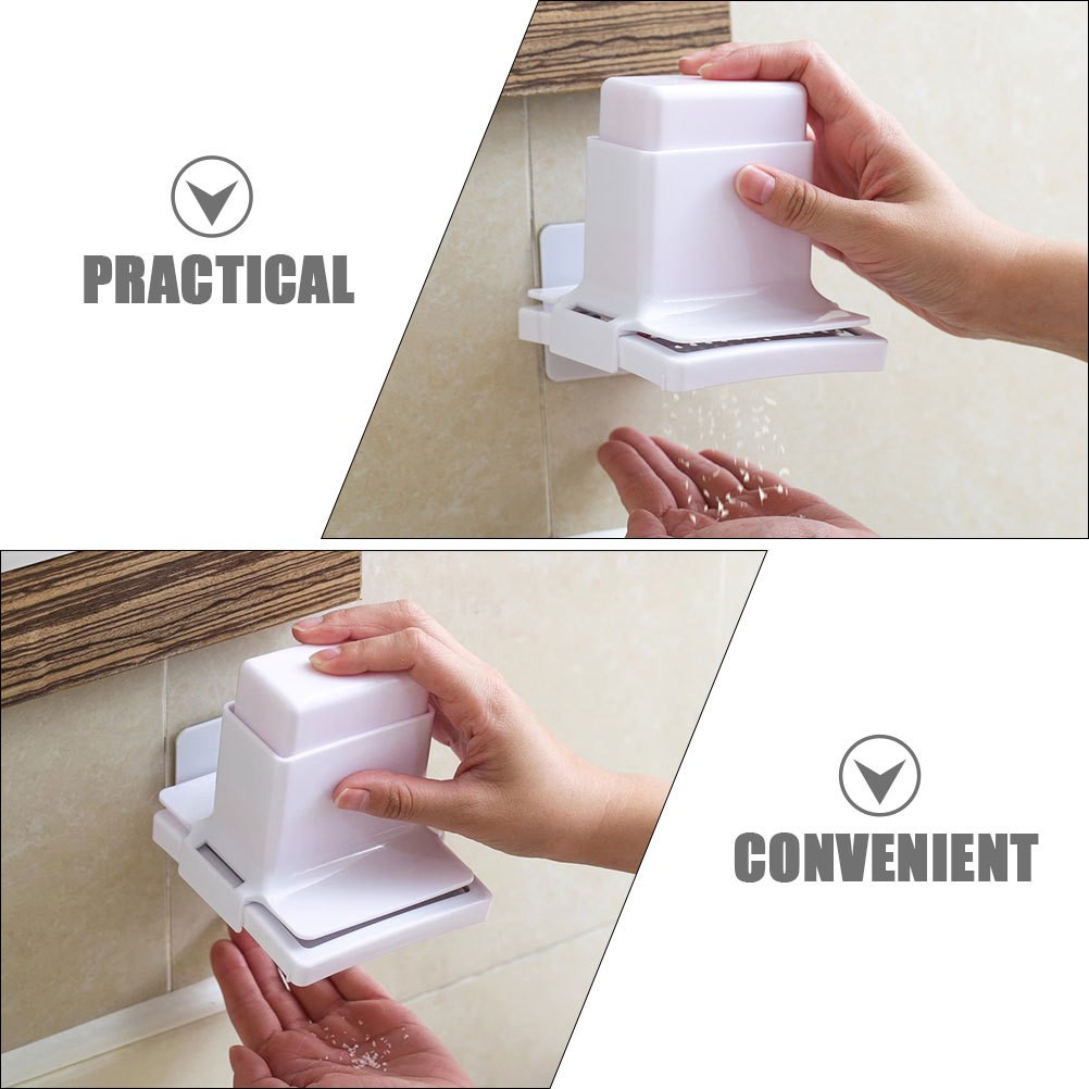 Wall Bathroom Soap Holder Shower Dish Tray for Rack with Grinder Self Draining