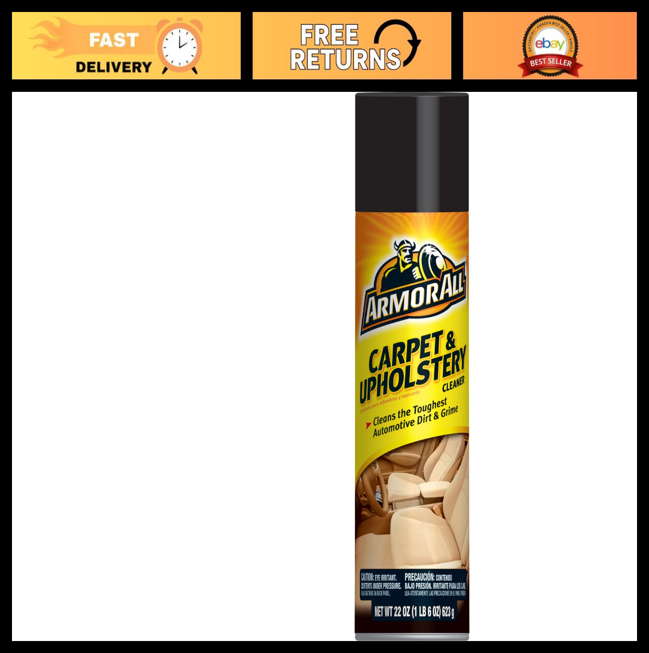 Car Upholstery Cleaner Spray – Fabric & Carpet Cleaner for Cars, 22 Fl Oz