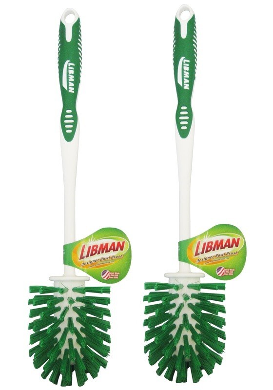 2~ Libman 1″ W Hard Bristle 14″ L Plastic/Rubber Handle Bowl Brush Easy to clean