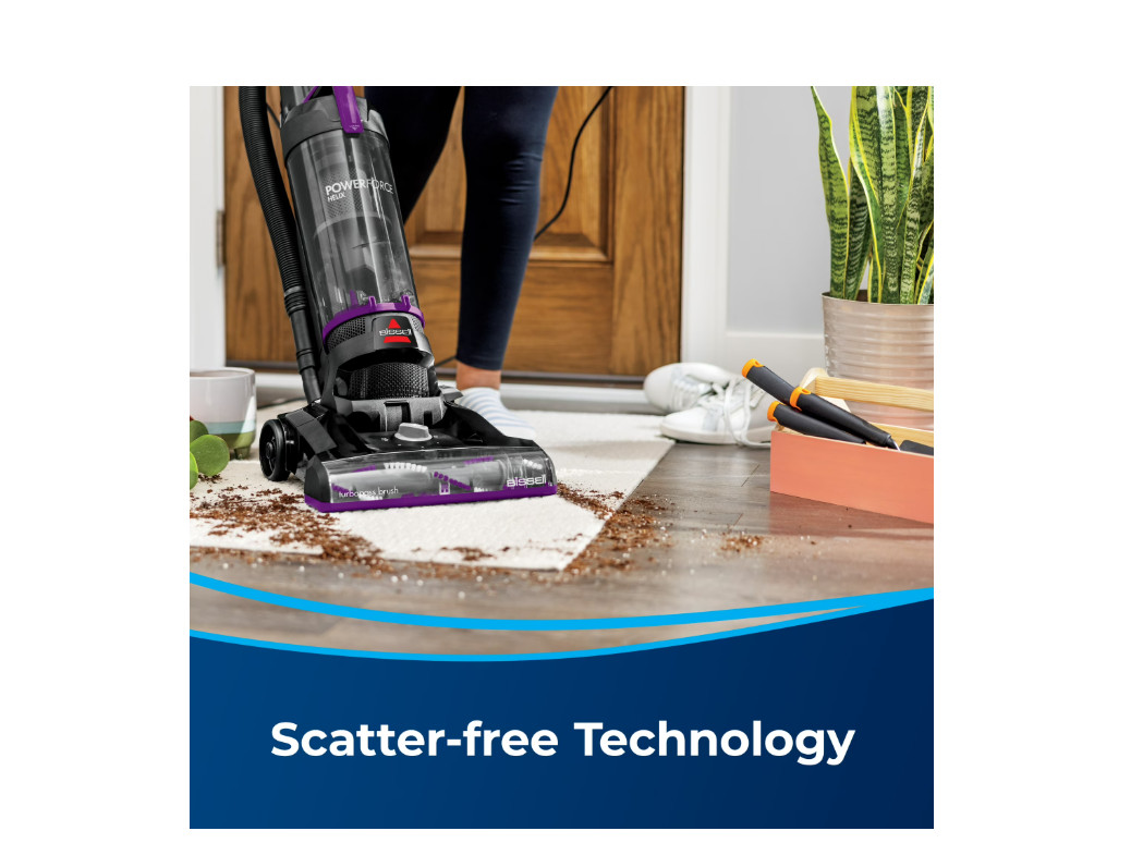 BISSELL PowerForce Helix, Bagless, Upright Vacuum, Pet Friendly, Purple & Black
