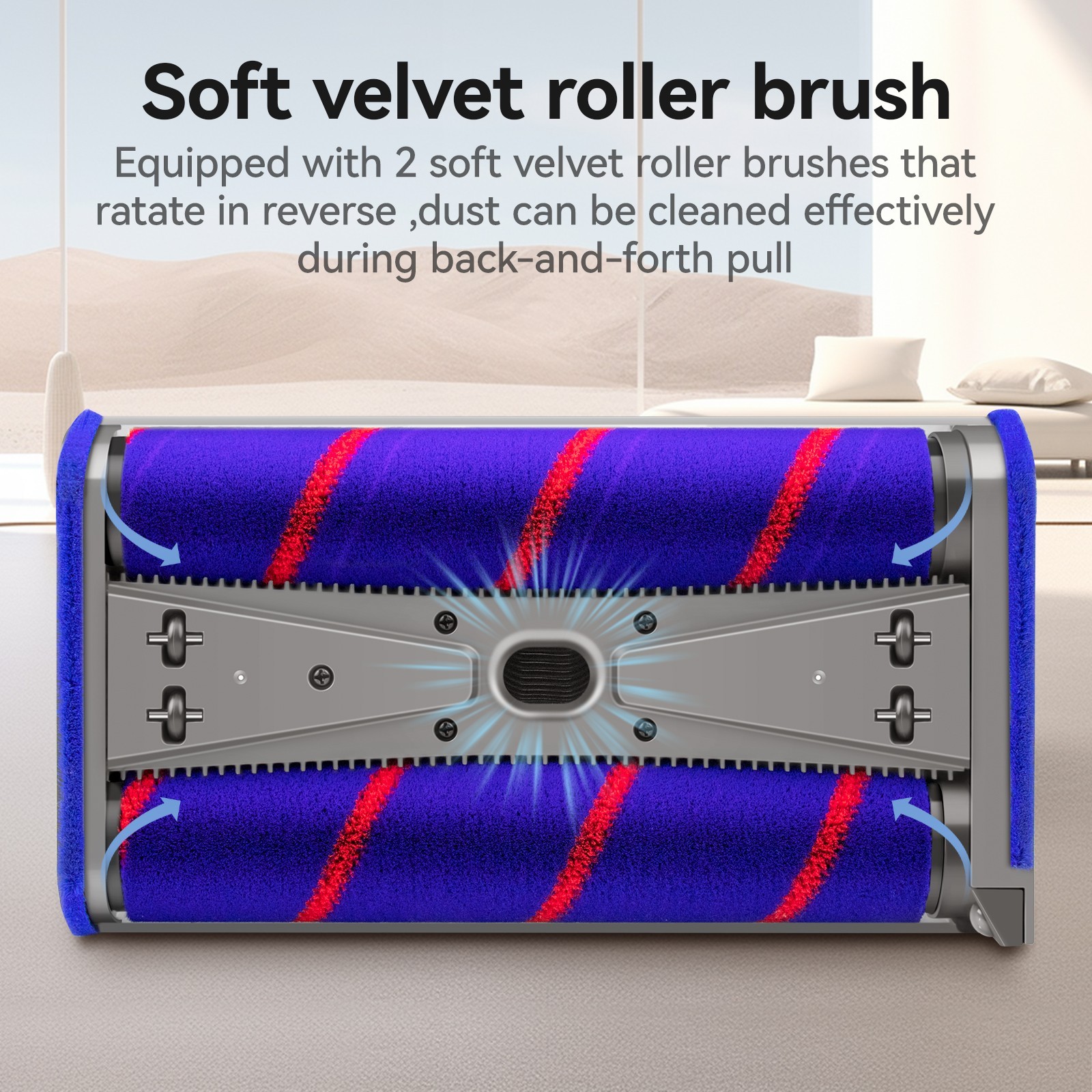 Soft Roller Brush Head for Dyson V7 V8 V10 V11 V15 Vacuum Cleaner with LED Light