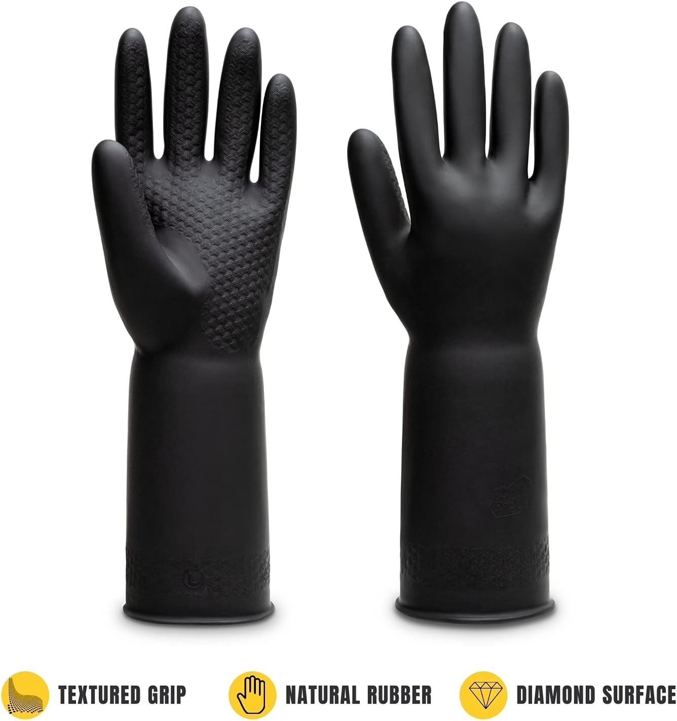 Versatile Extra Thick Rubber Gloves – Ideal for Chemical Handling and Cleaning