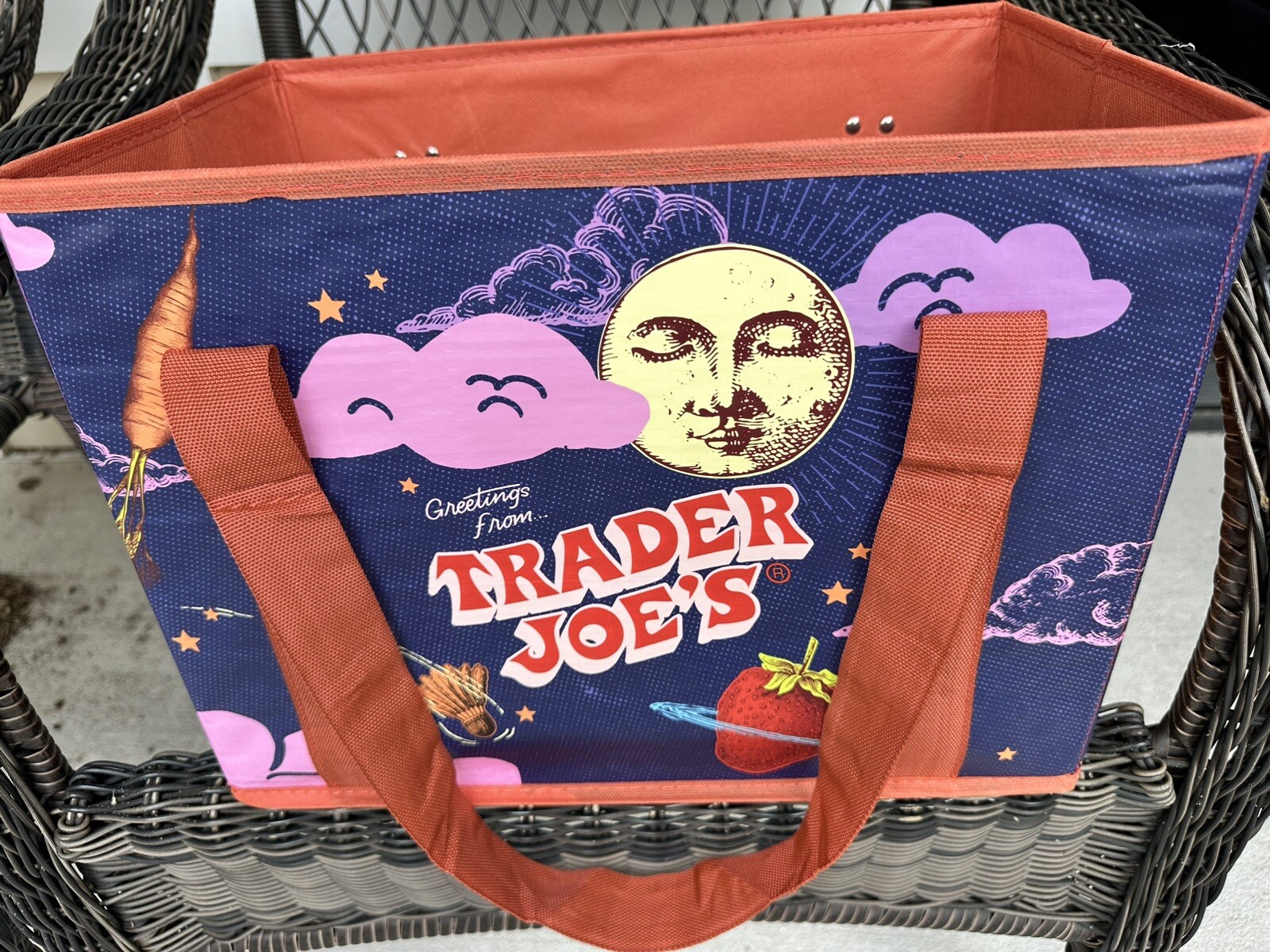 Trader Joe’s NEW 💚 STAND-UP COLLAPSIBLE REUSABLE GROCERY SHOPPING TOTE GIFT BAG