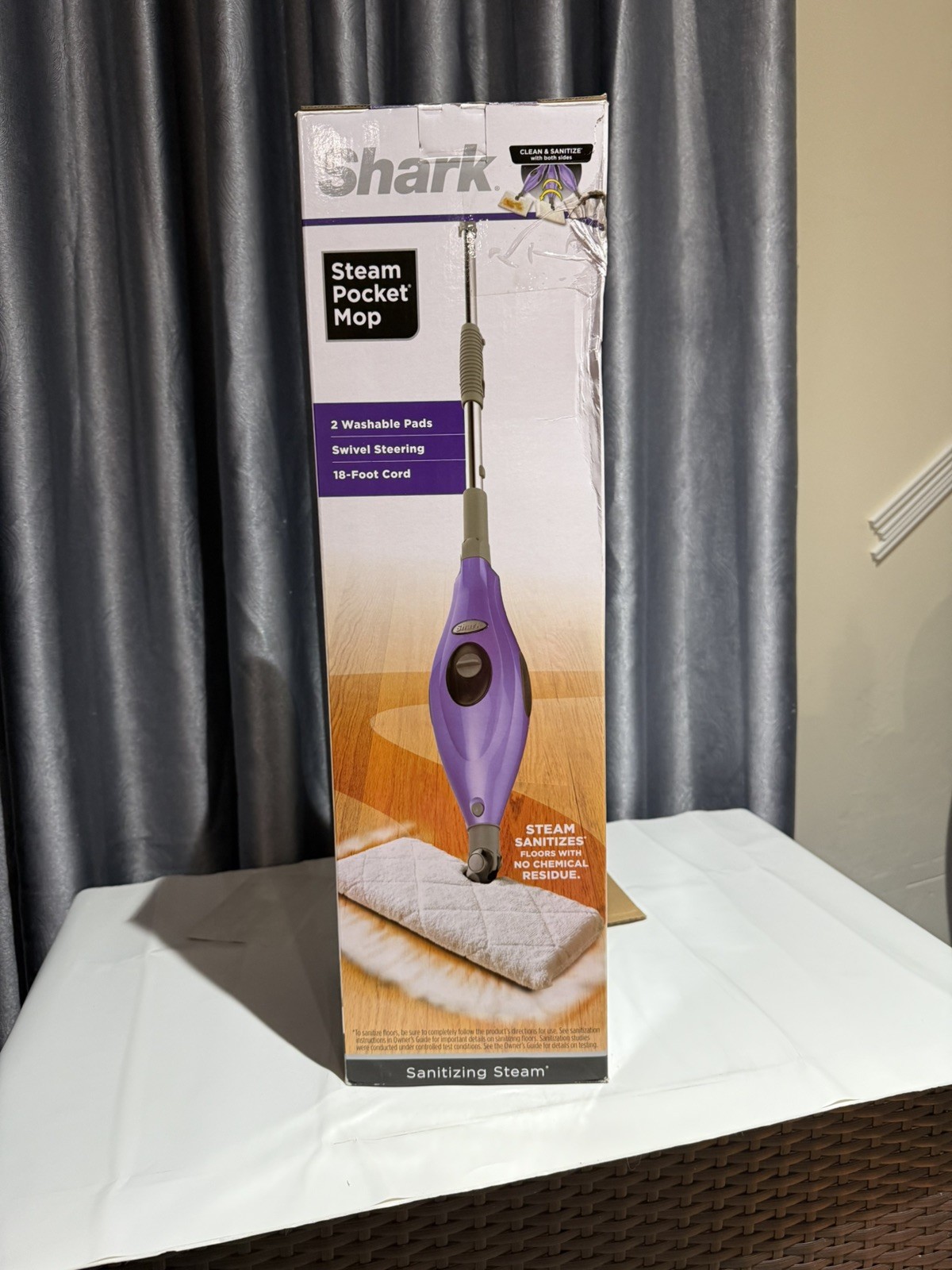 Shark Steam Pocket Mop Hard Floor Cleaner S3501 New open box