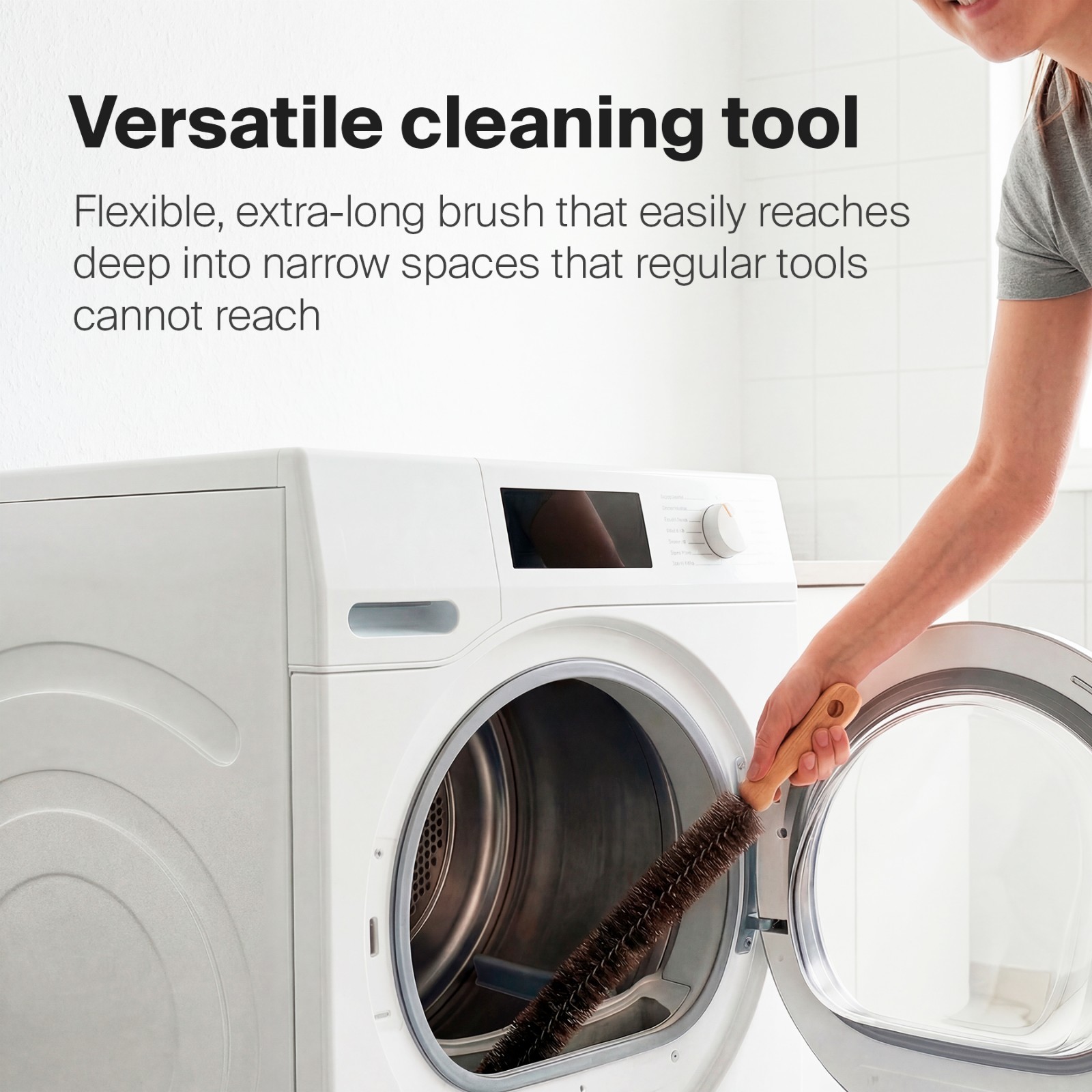 46″ Premium Flexible Medium-Stiff Horsehair Radiator, Coil and Vent Brush