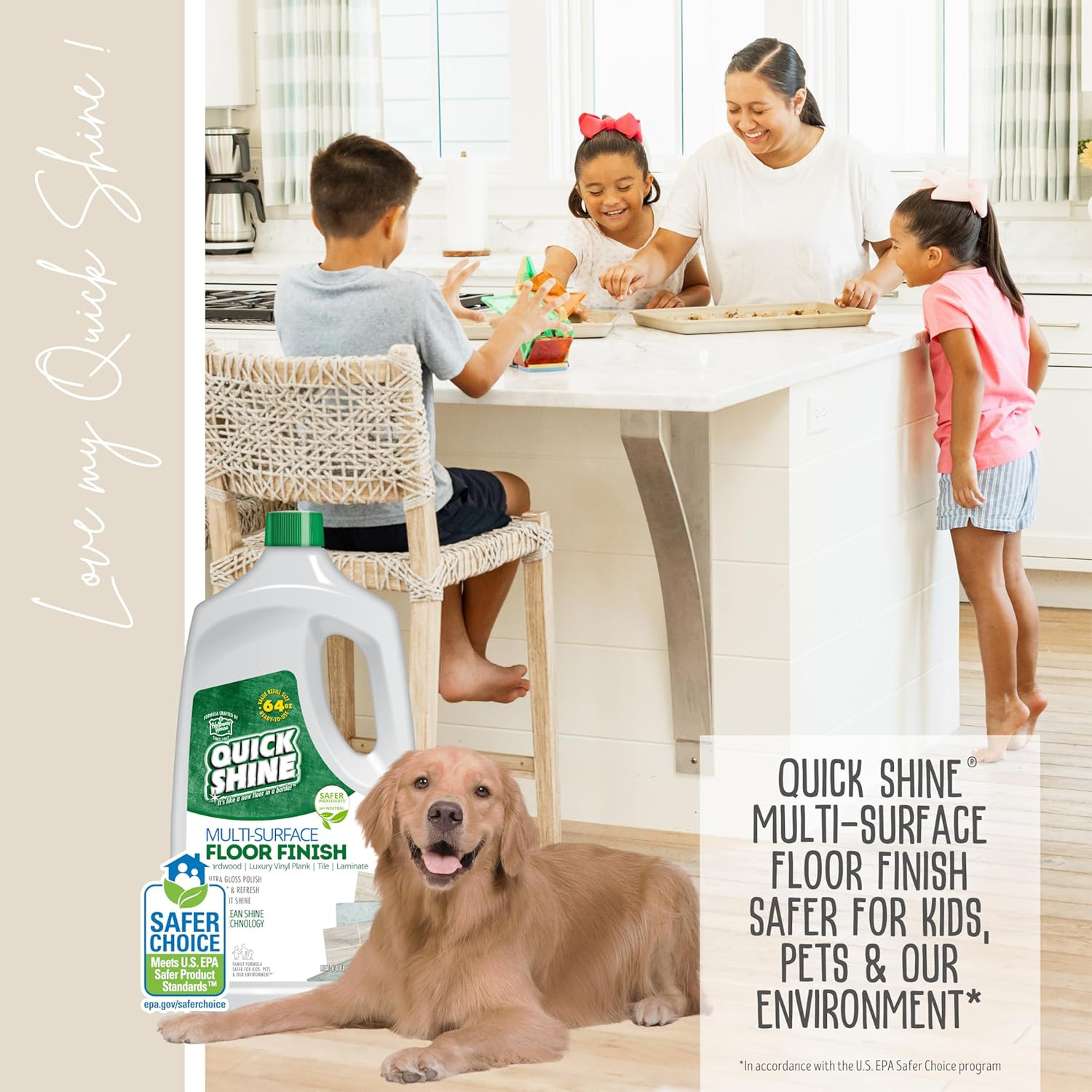 Multi Surface Floor Finish 64Oz | Cleaner & Polish to Use on Hardwood, Laminate,