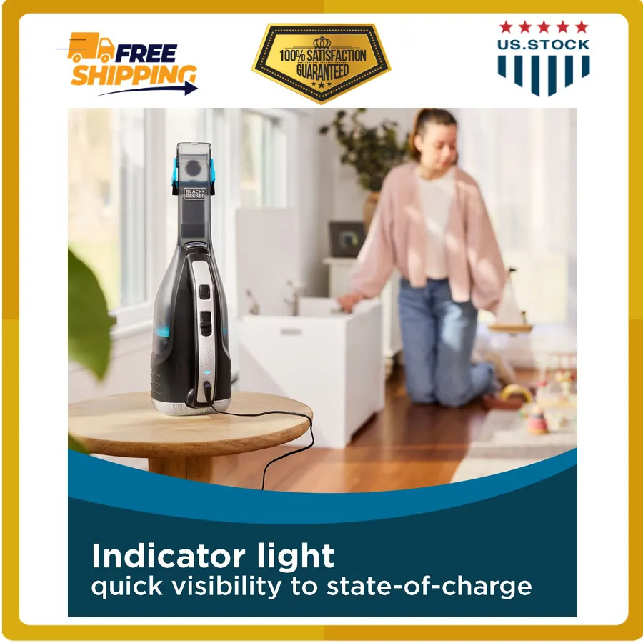 Black+Decker Dustbuster Cordless Handheld Vacuum HLVD320J LED Light Auto Home