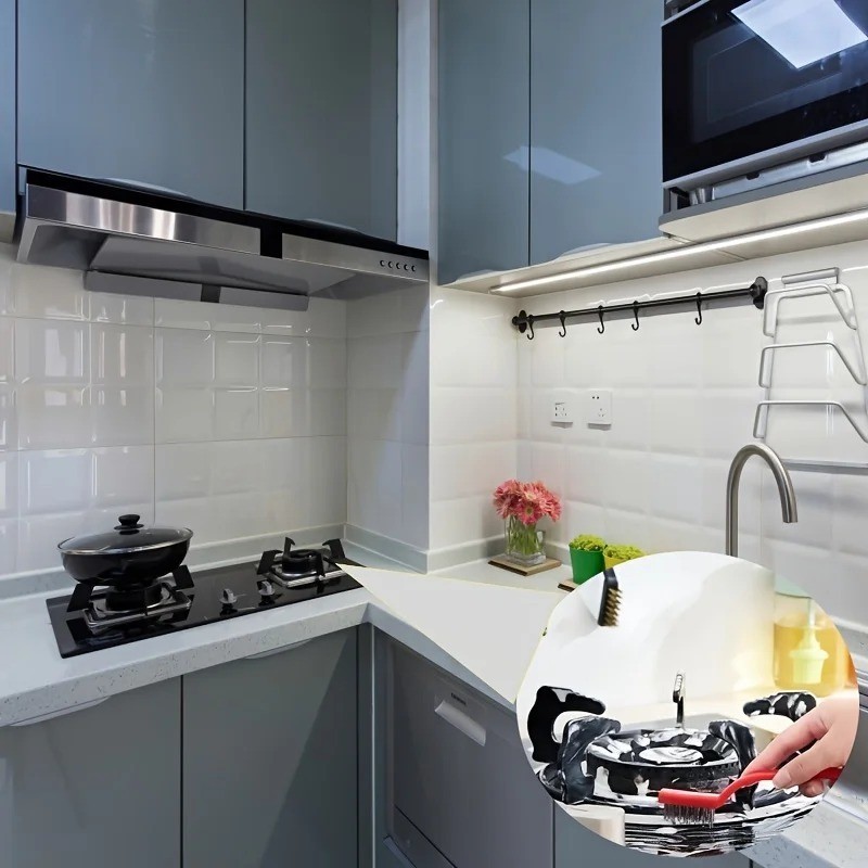 5 Pcs Kitchen Cleaning Brush Set with Gas Stove Scraper and Wire Brush for Oil