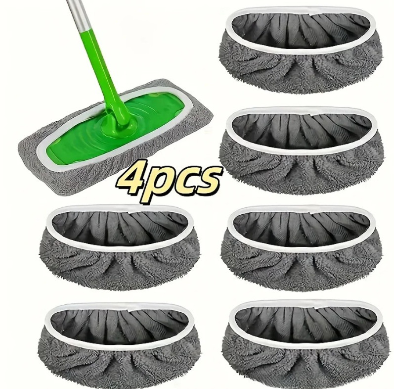 4pcs Reusable Mop Pads Ultra-Fine Fiber High Absorption Cleaning Pads – NEW